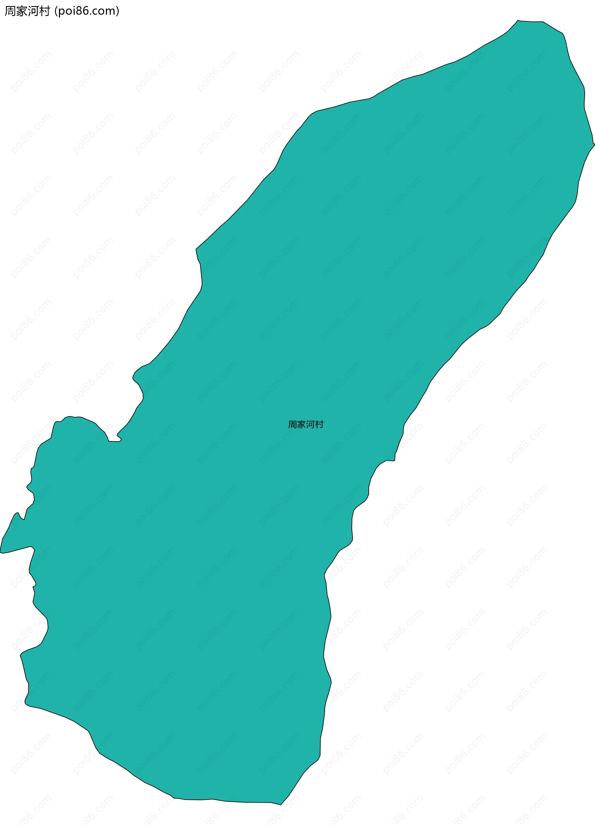 周家河村边界地图