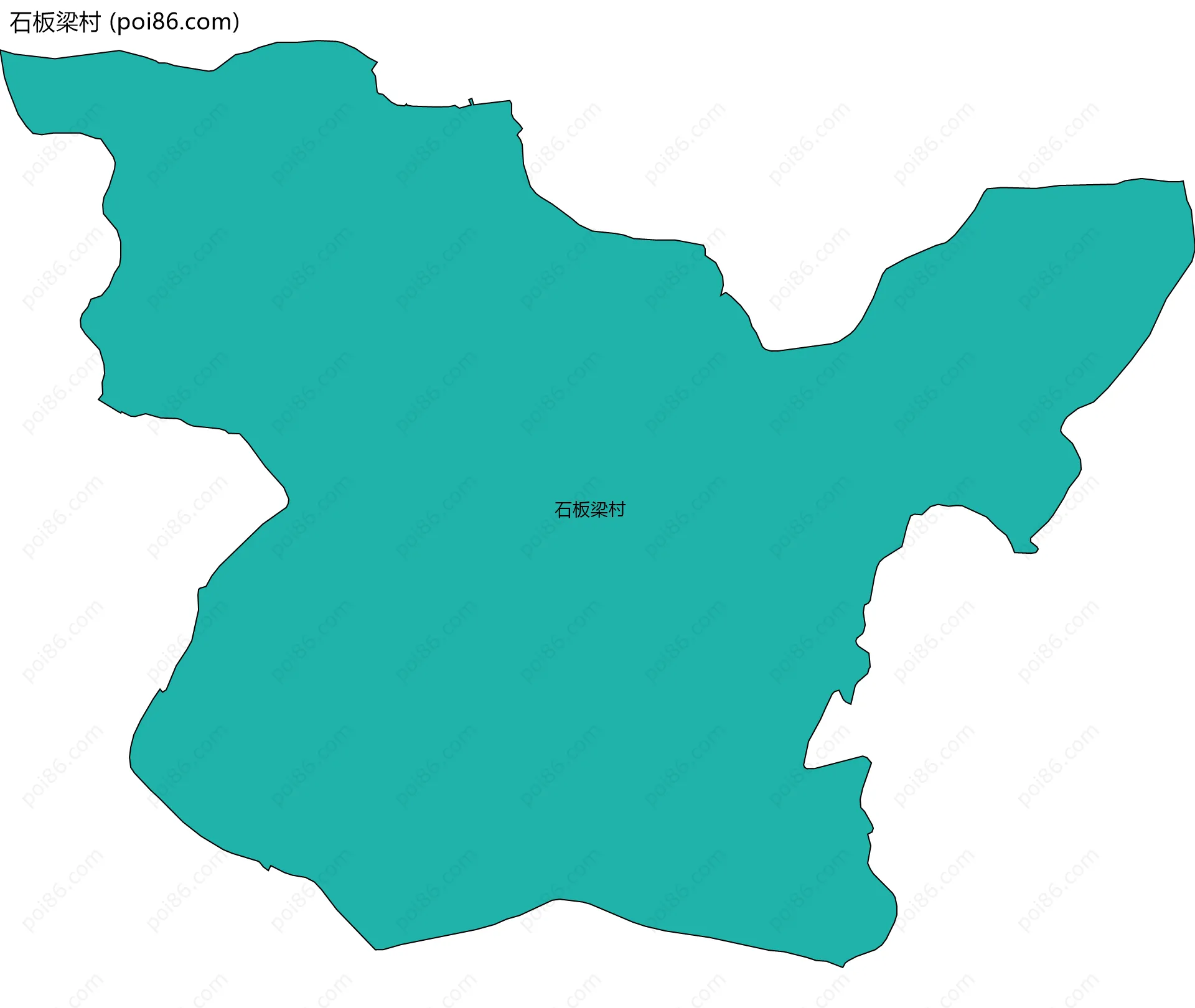 石板梁村边界地图