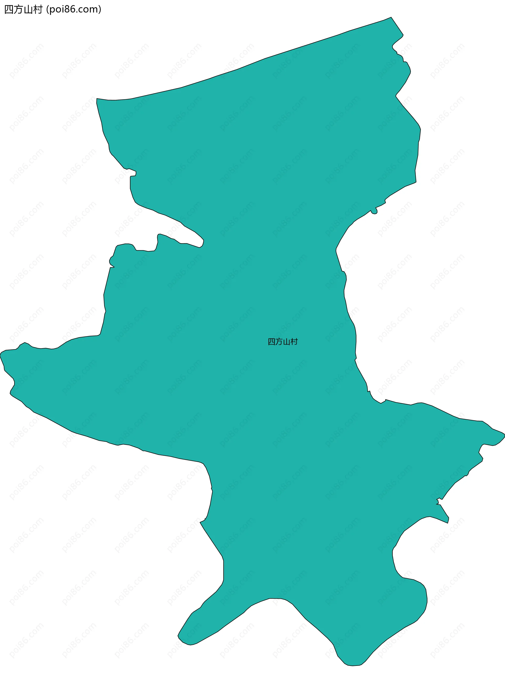 四方山村边界地图