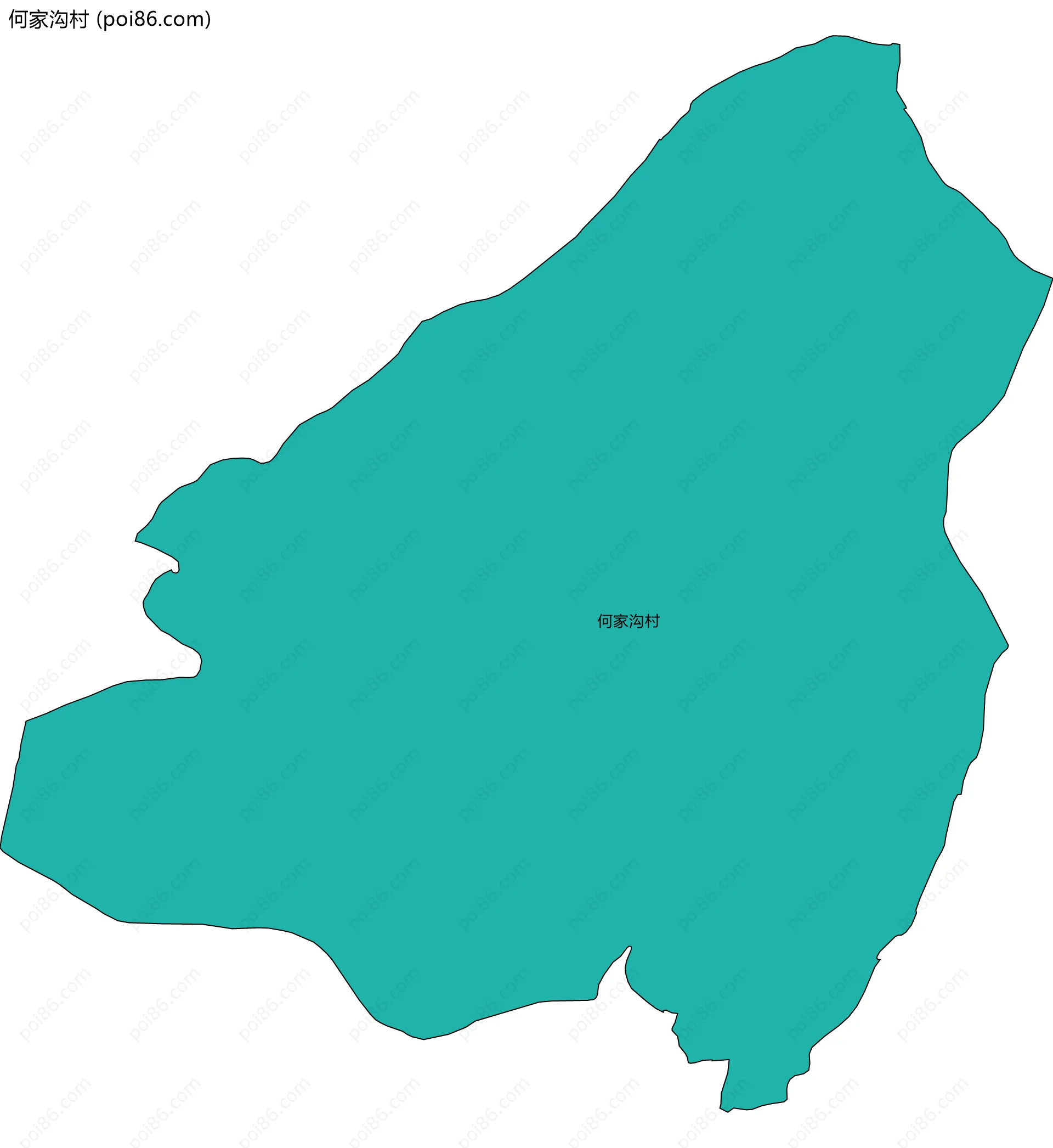 何家沟村边界地图