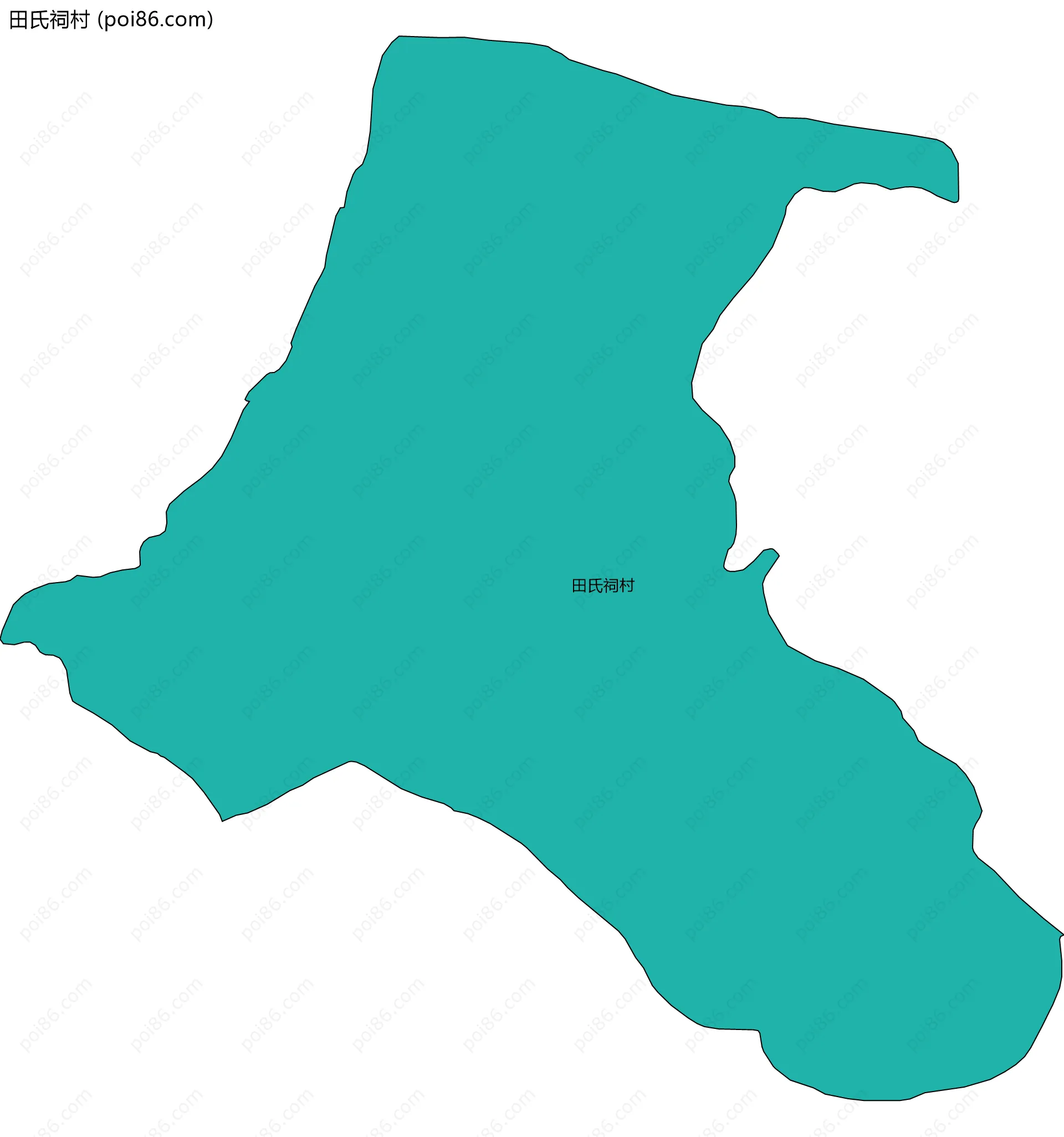 田氏祠村边界地图