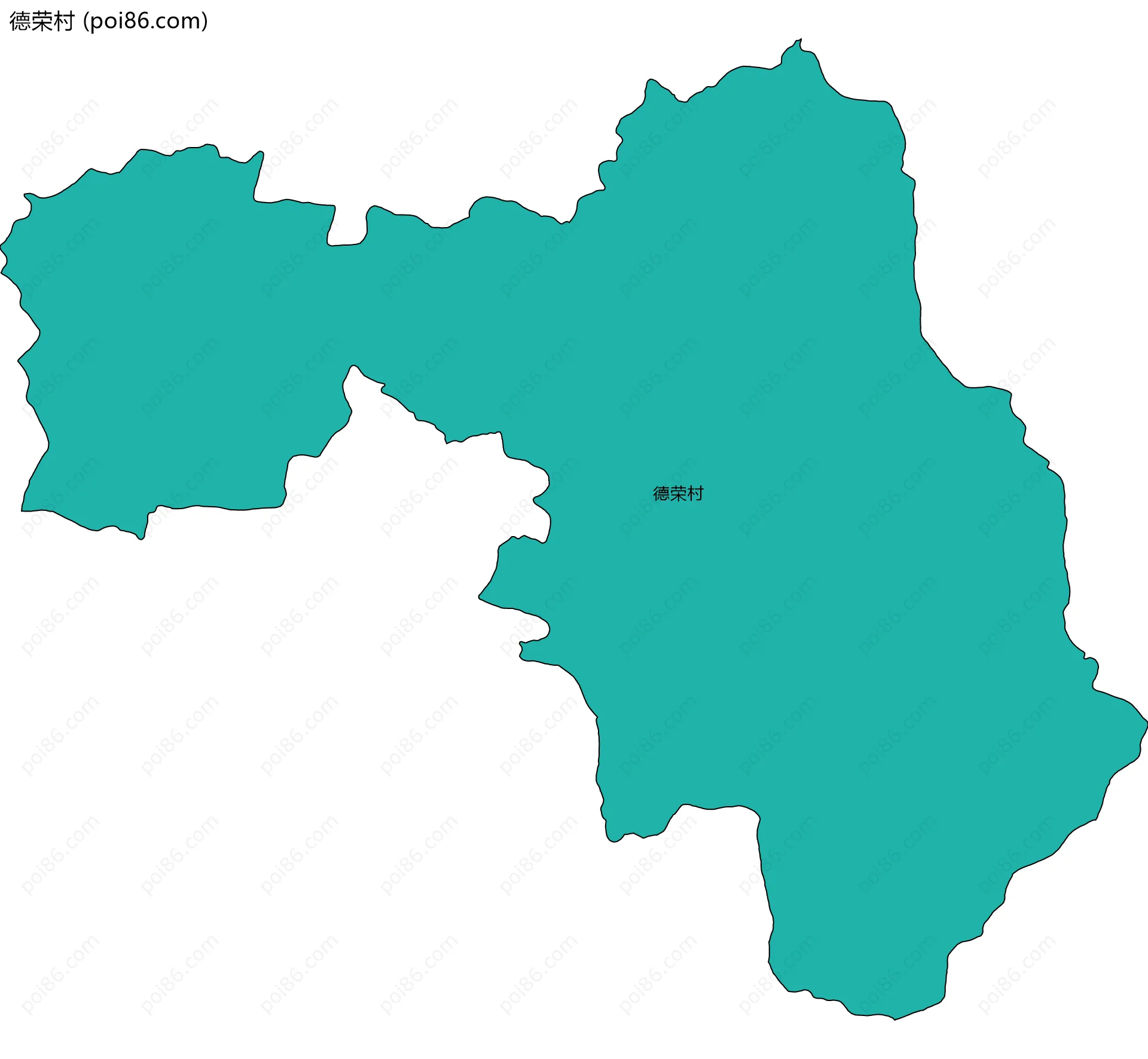 德荣村边界地图
