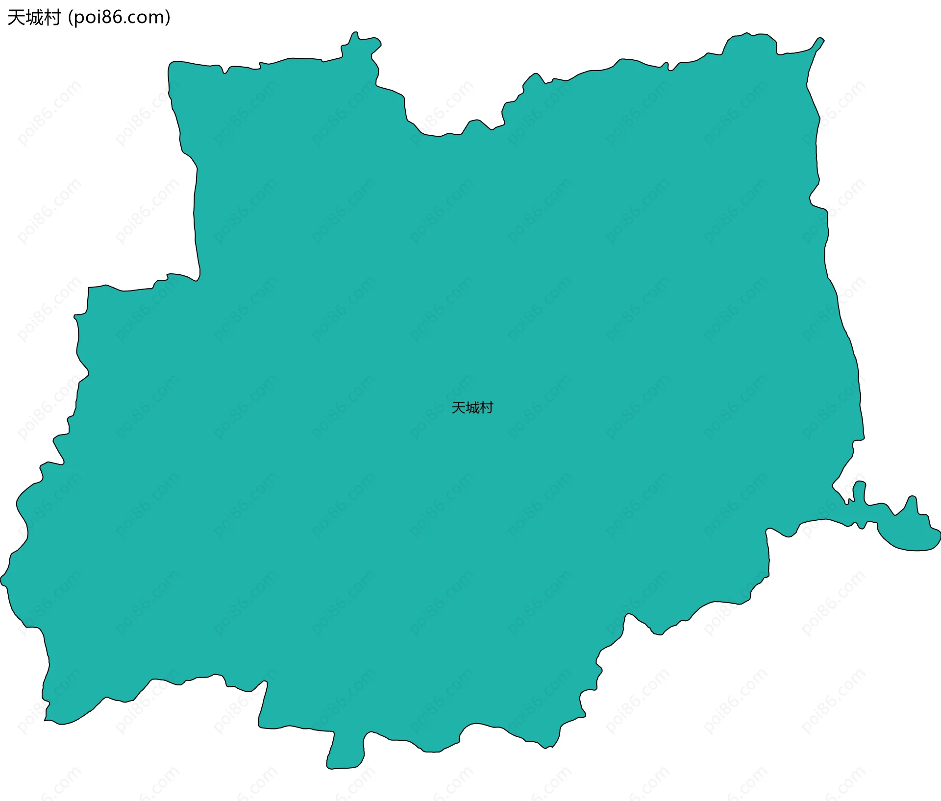 天城村边界地图