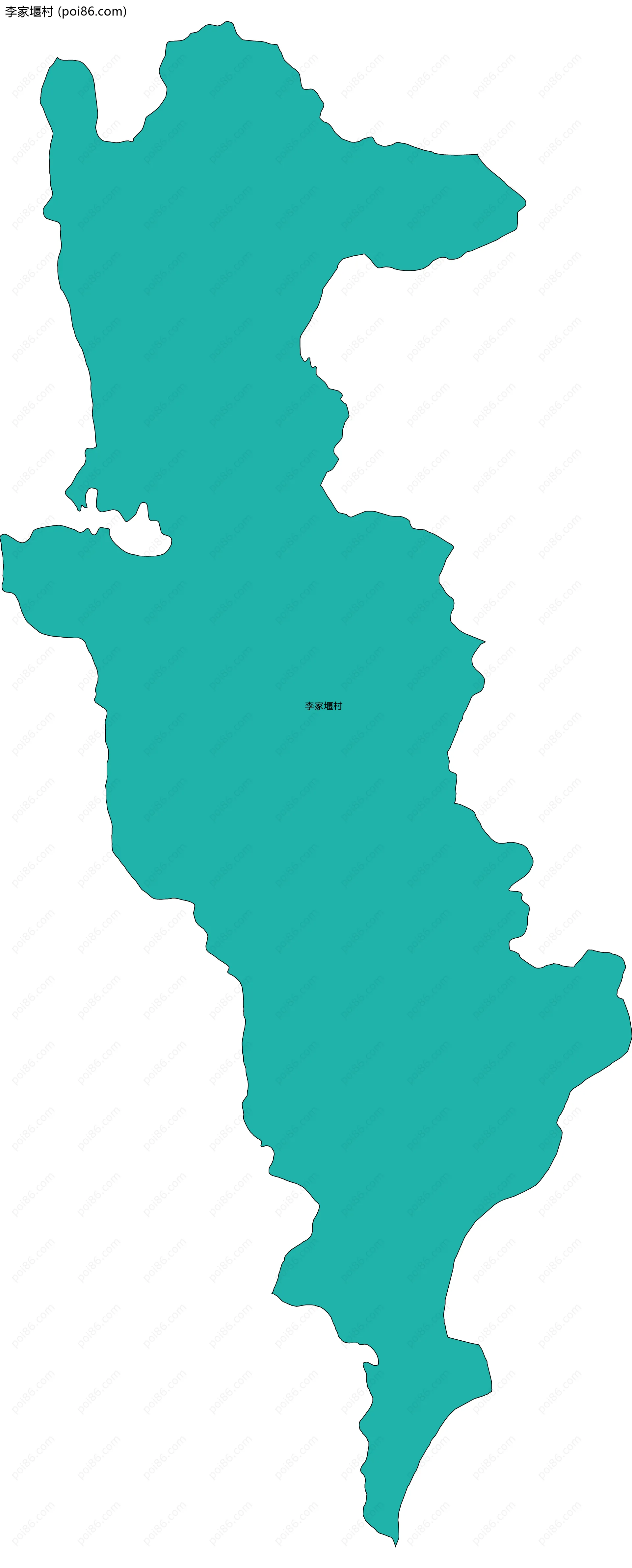 李家堰村边界地图