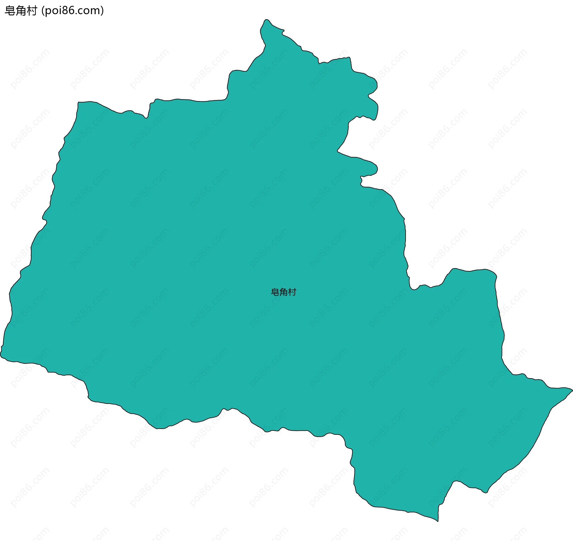 皂角村边界地图