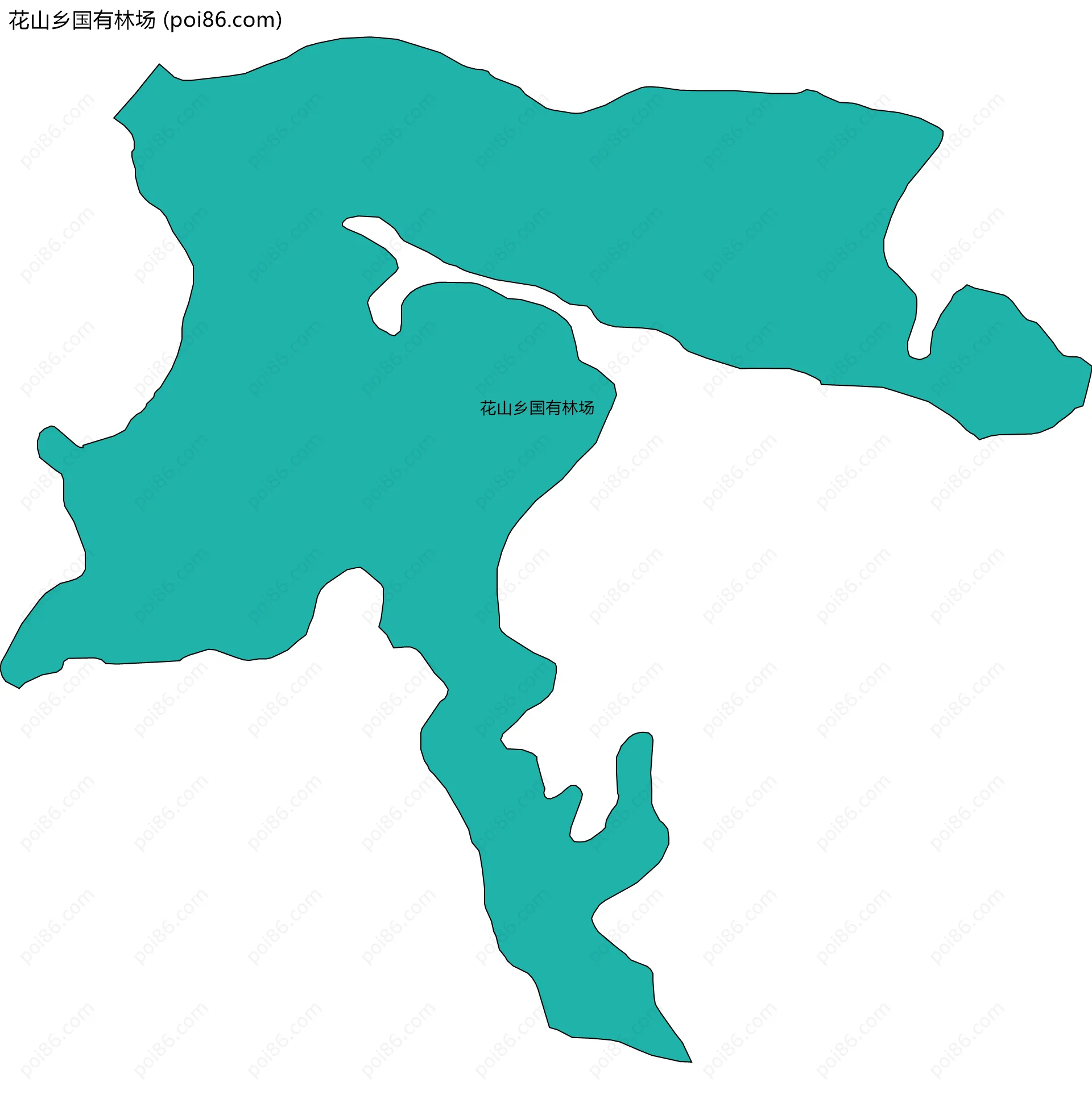 花山乡国有林场边界地图