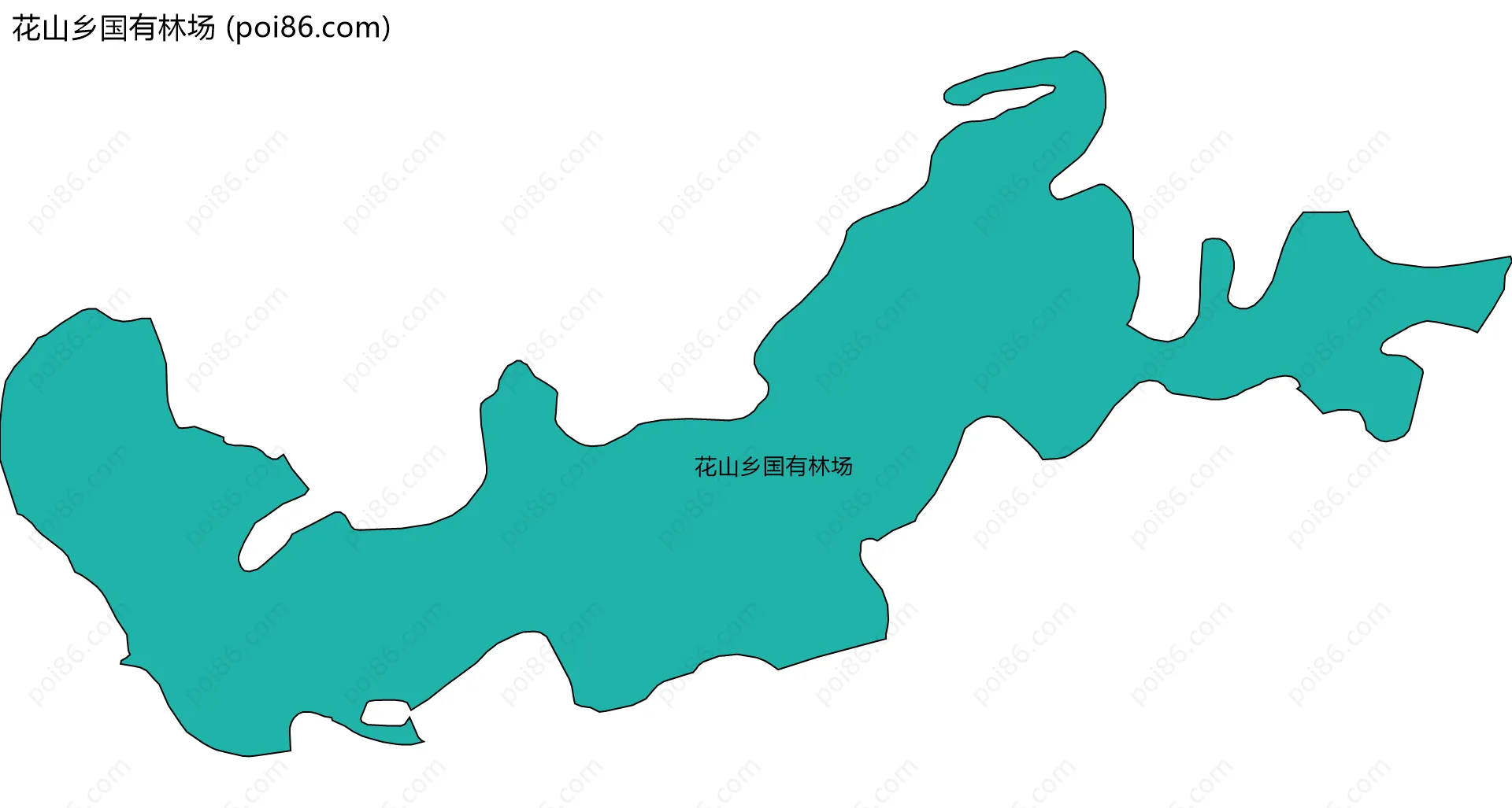 花山乡国有林场边界地图