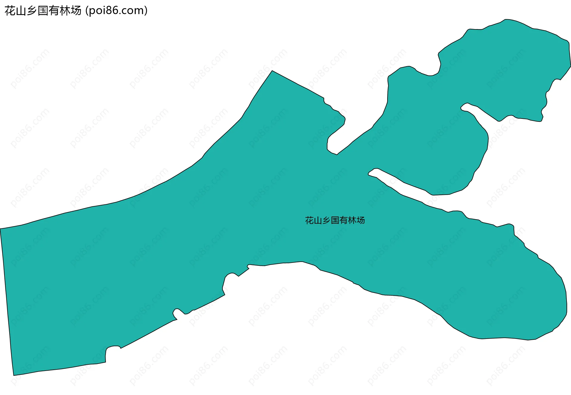 花山乡国有林场边界地图