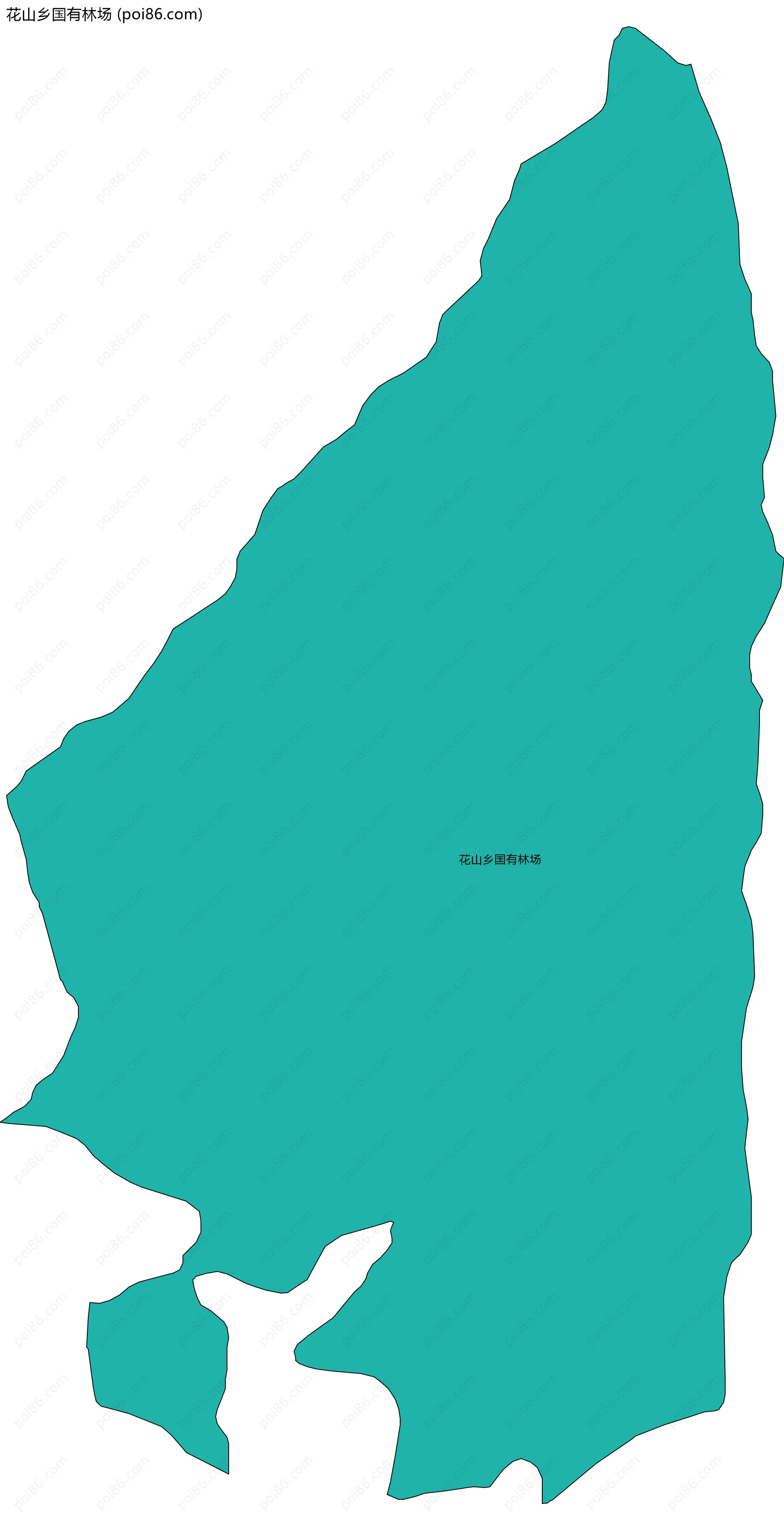 花山乡国有林场边界地图