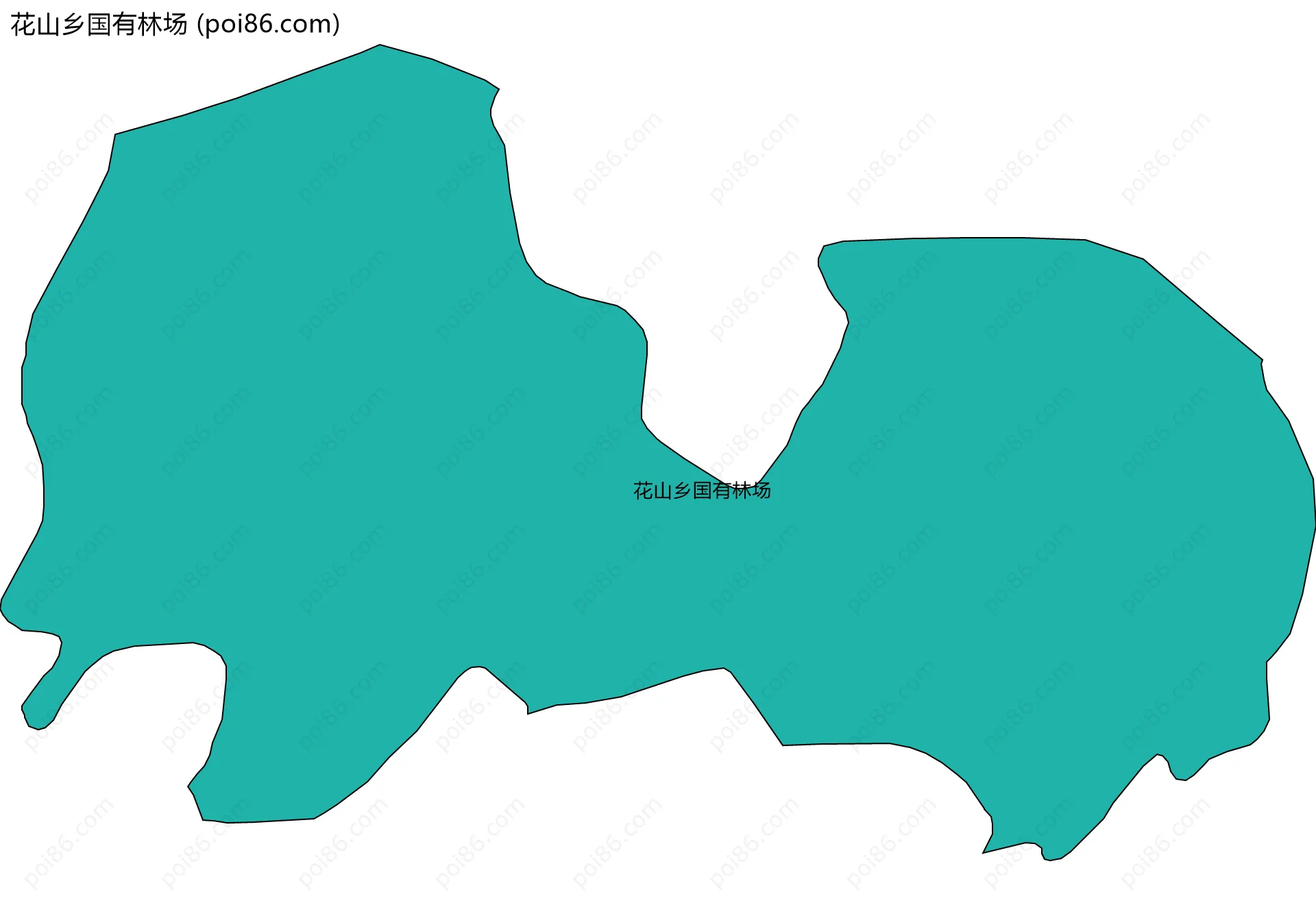 花山乡国有林场边界地图