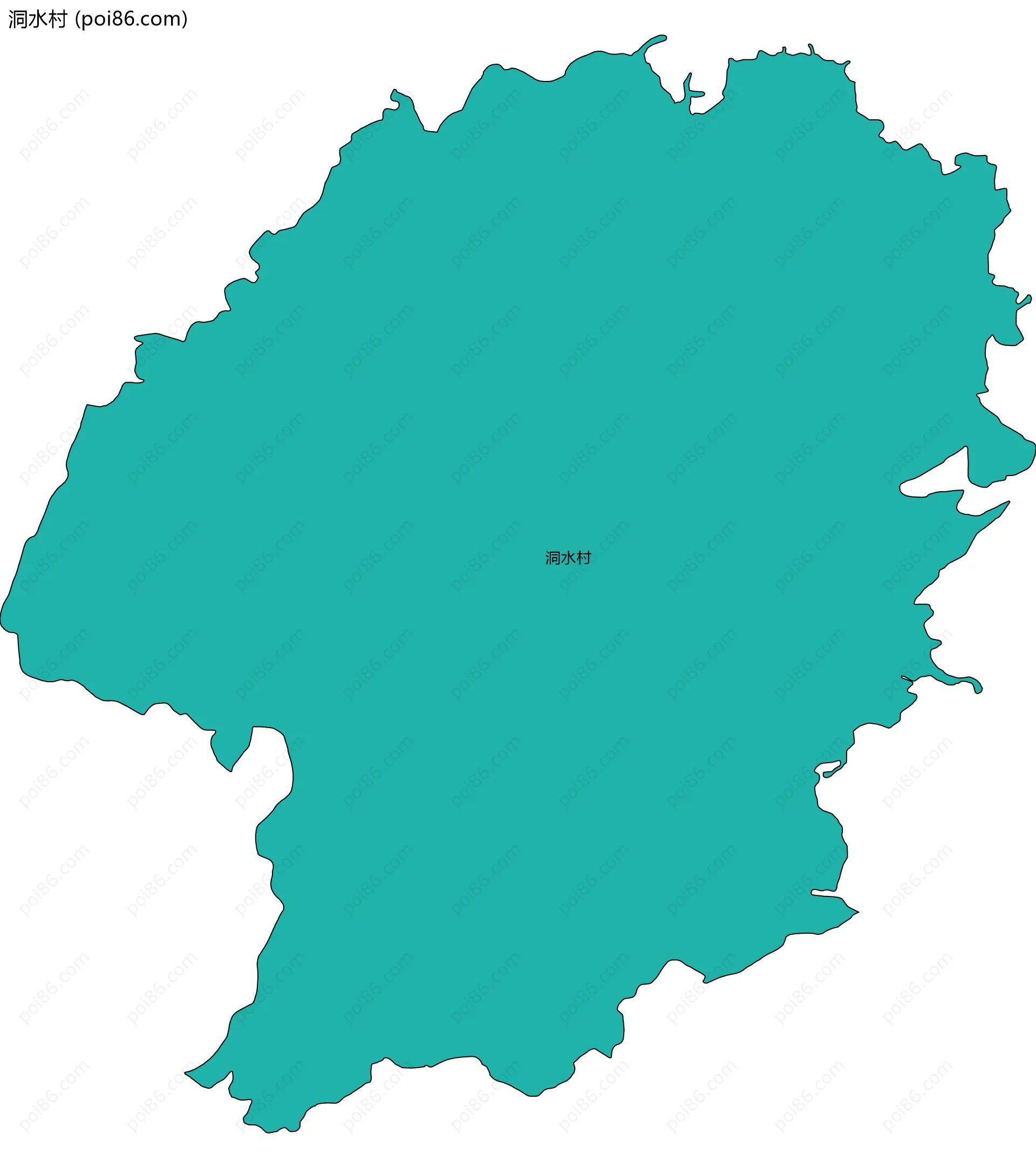 洞水村边界地图