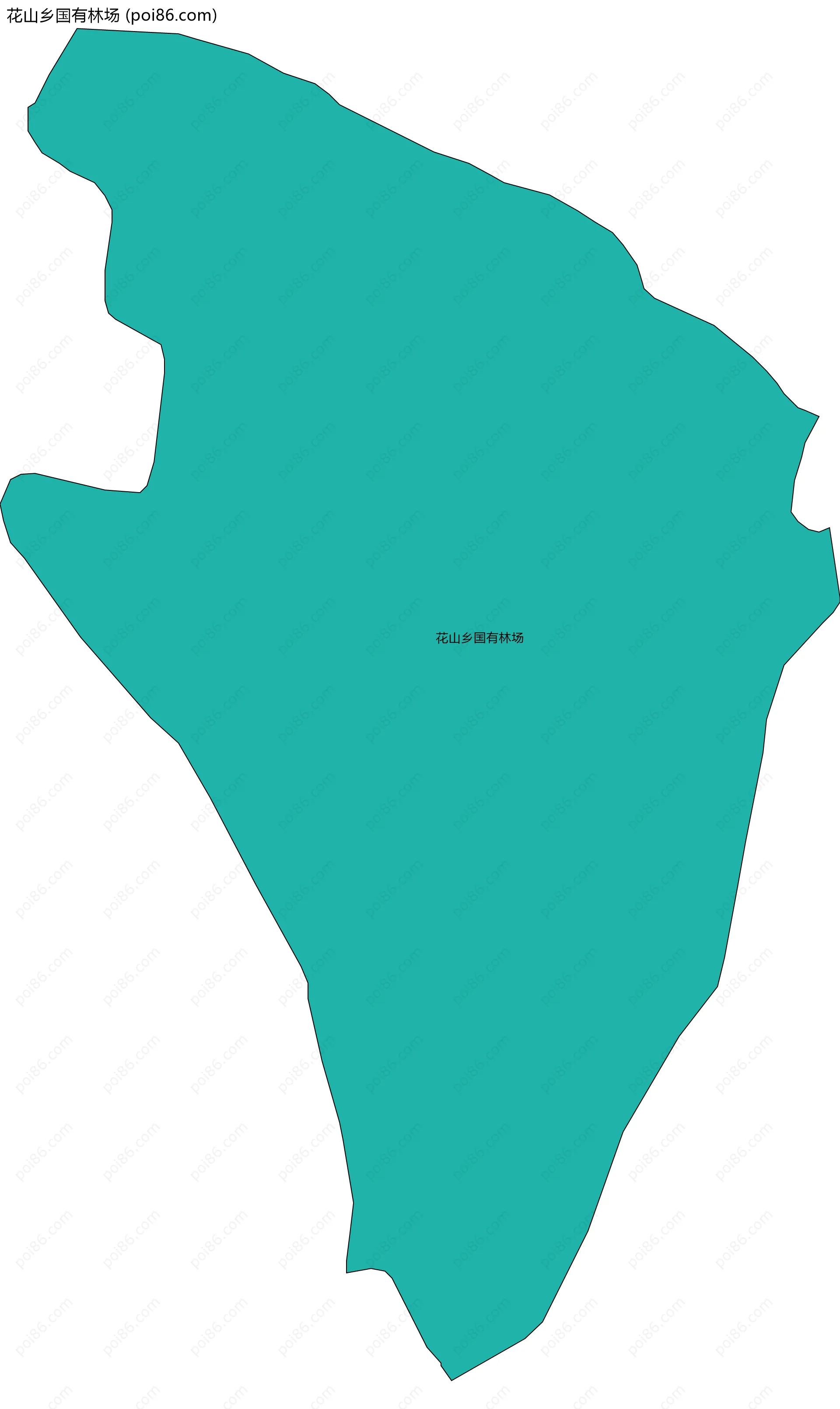 花山乡国有林场边界地图