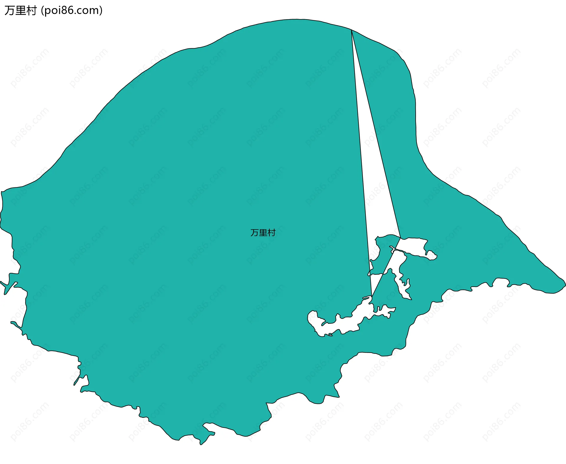 万里村边界地图