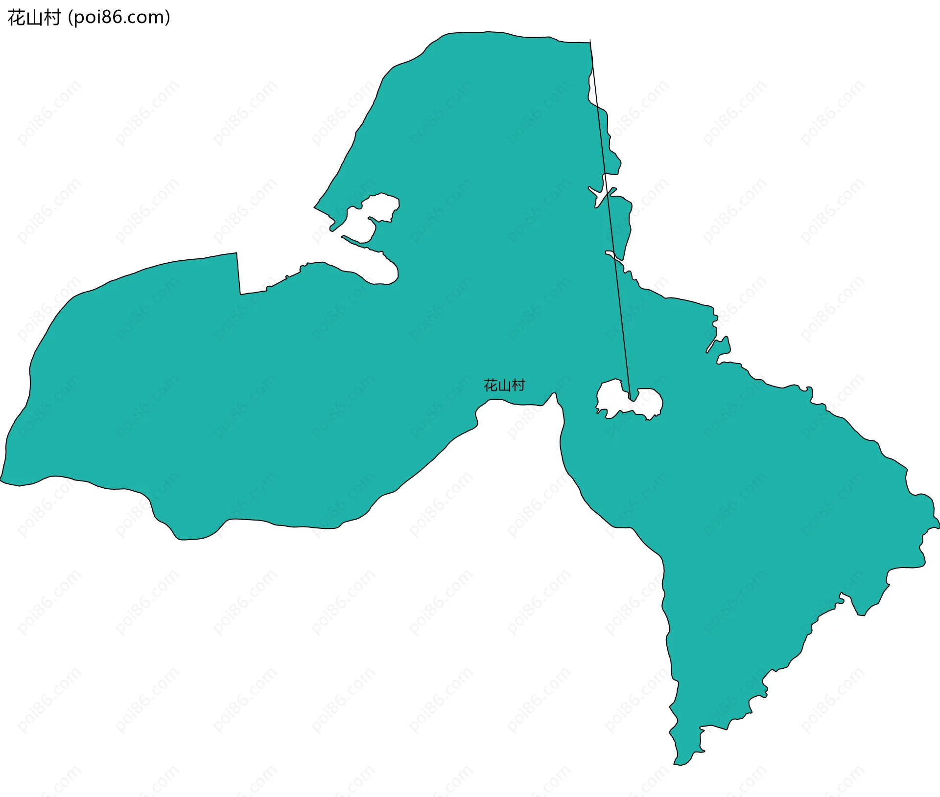 花山村边界地图