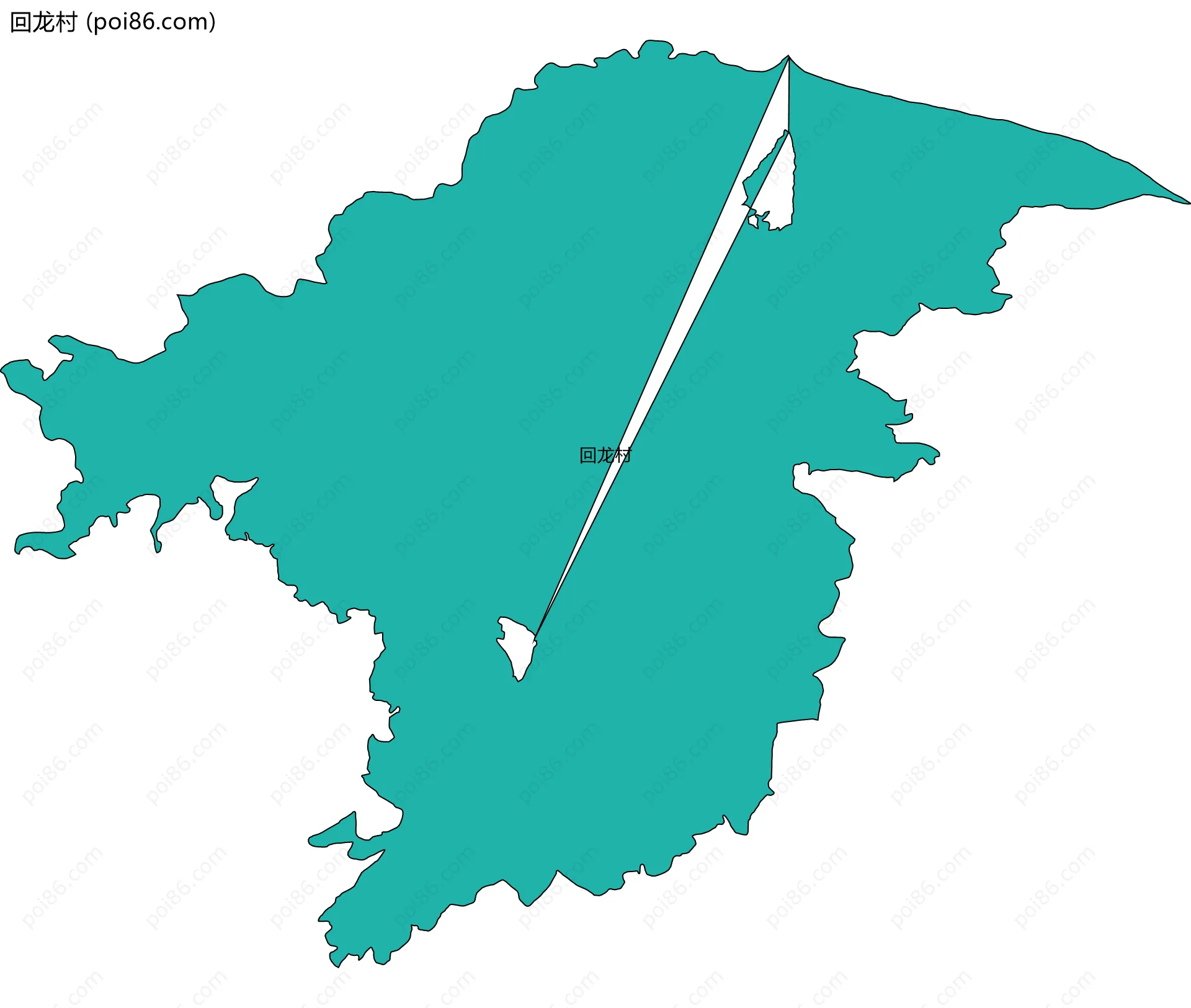 回龙村边界地图
