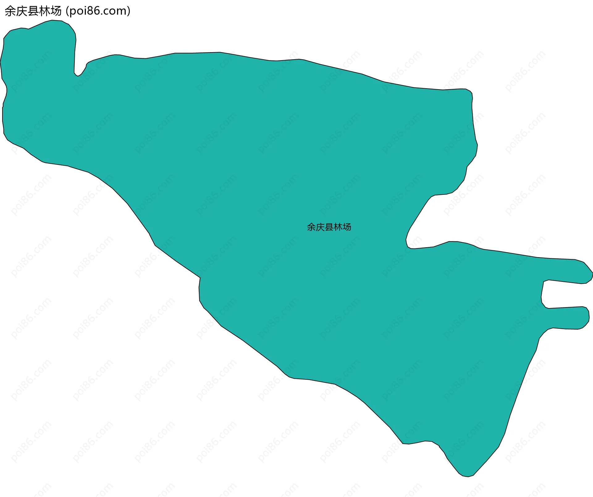 余庆县林场边界地图