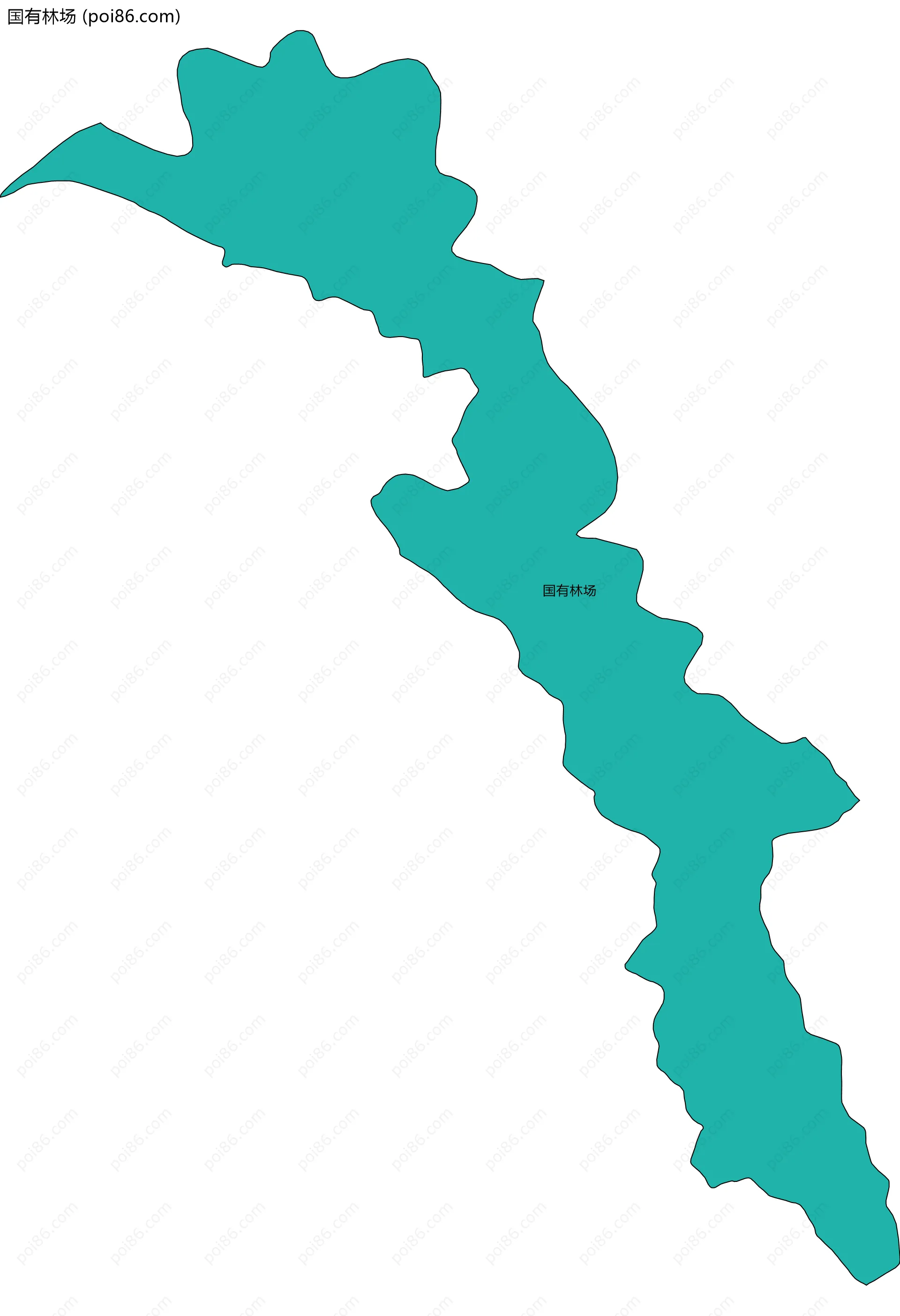 国有林场边界地图
