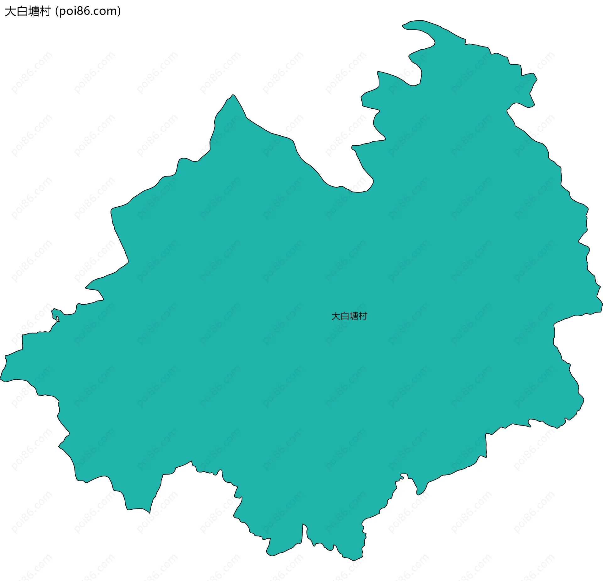 大白塘村边界地图