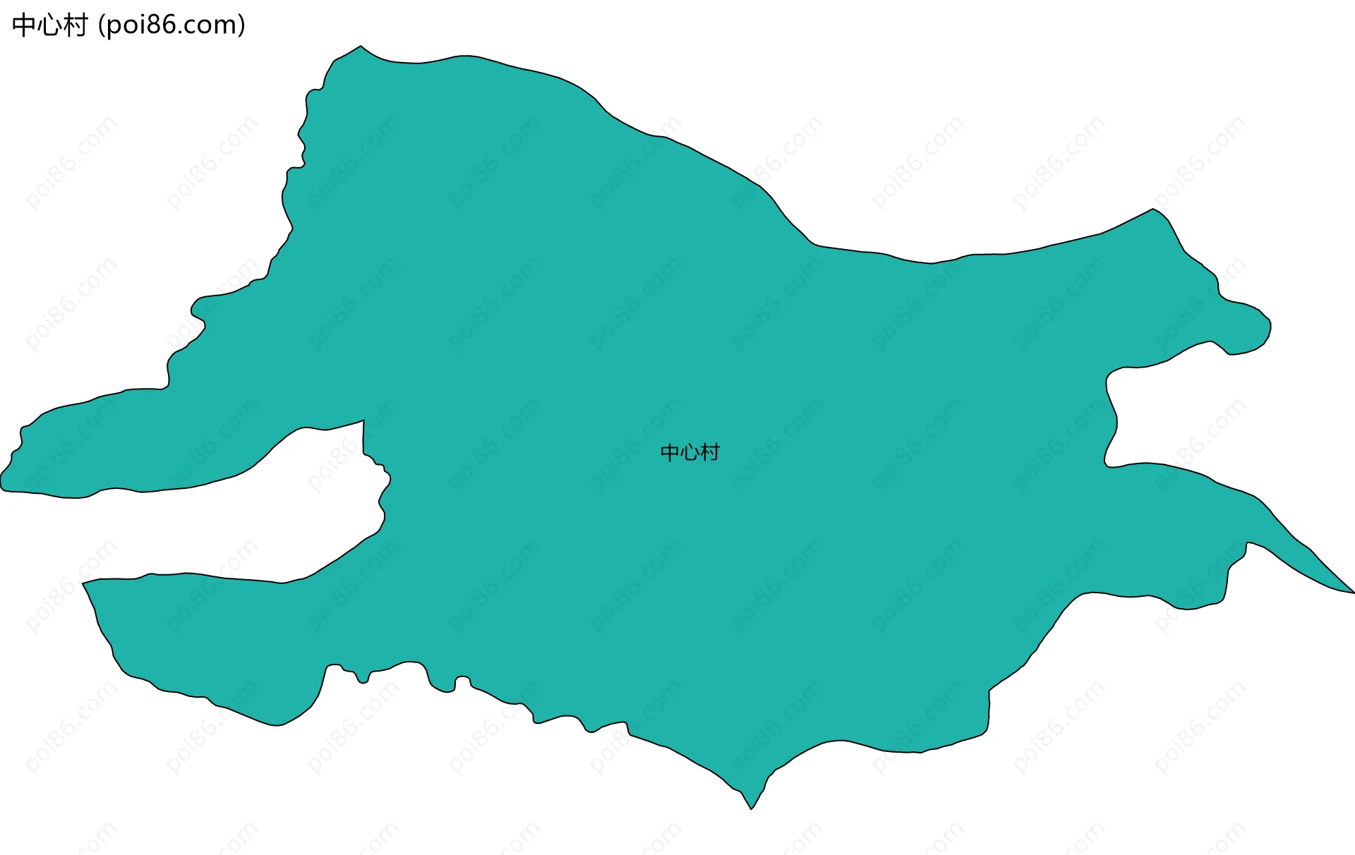 中心村边界地图