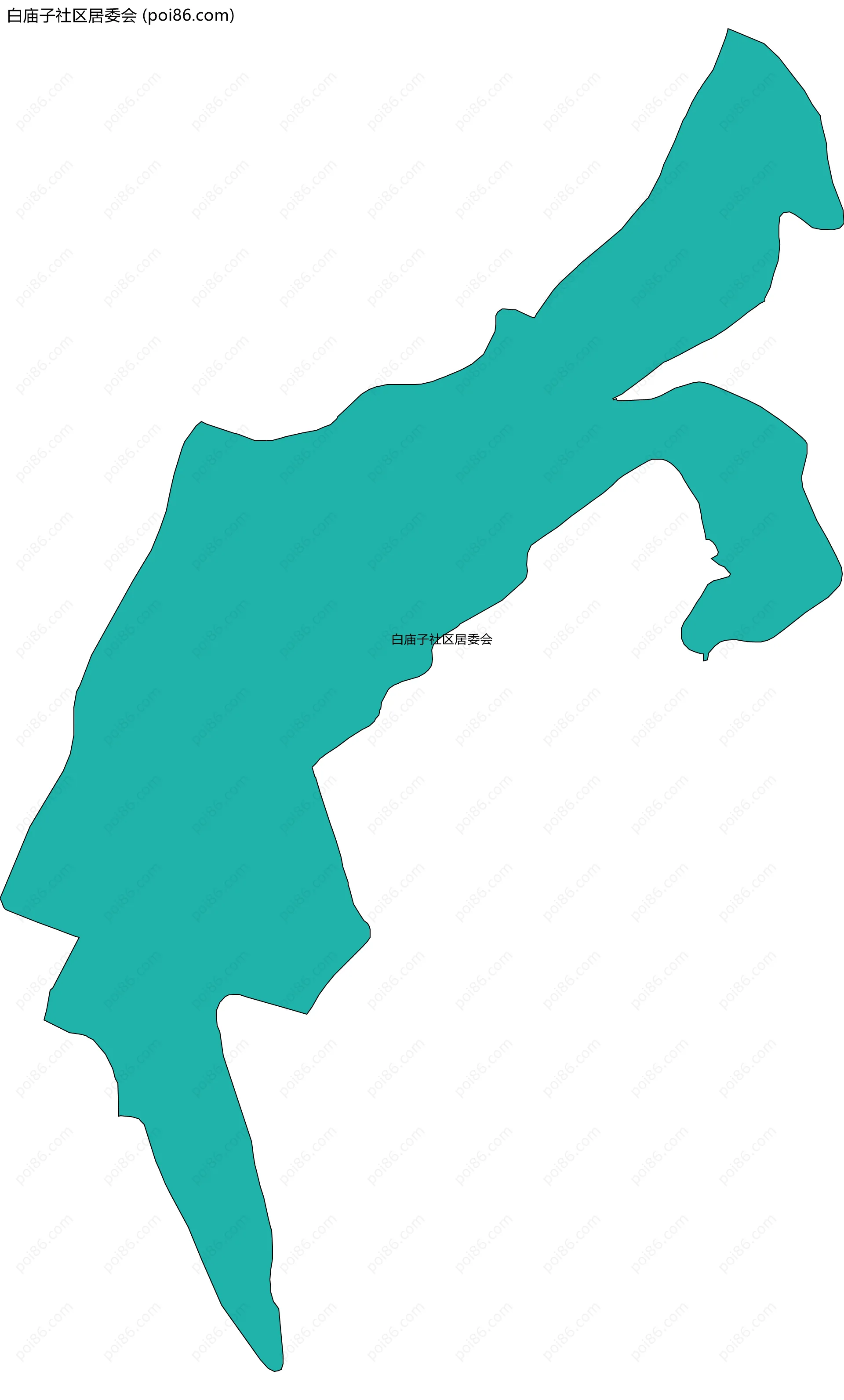 白庙子社区居委会边界地图