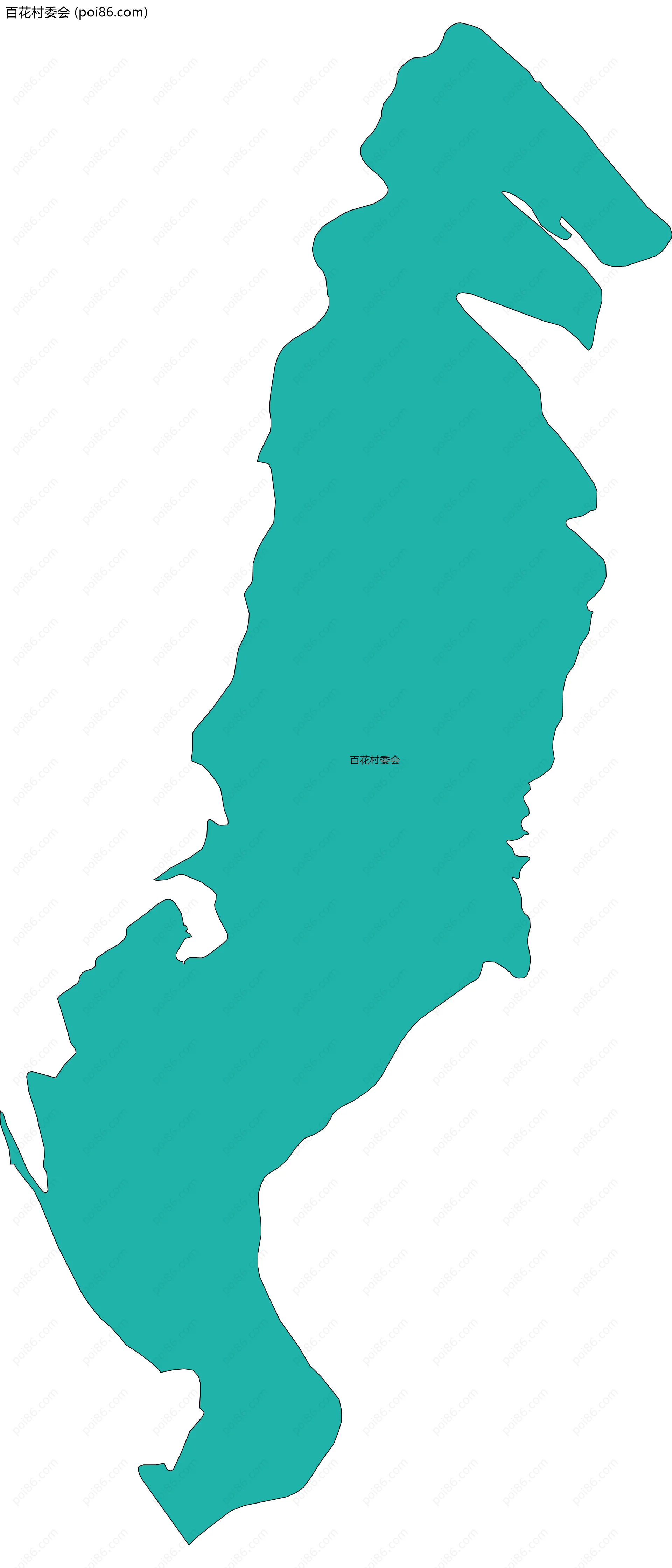 百花村委会边界地图