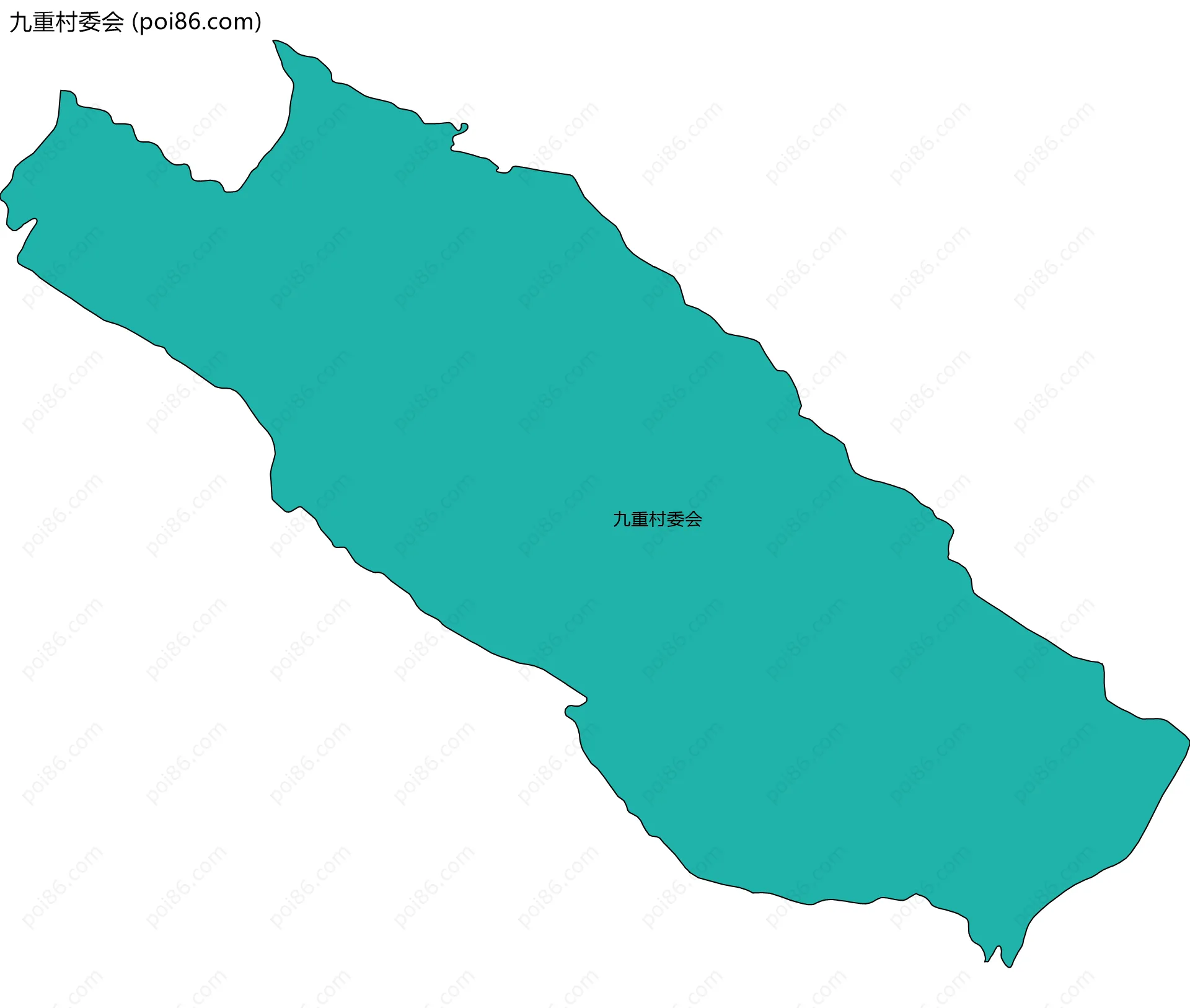 九重村委会边界地图
