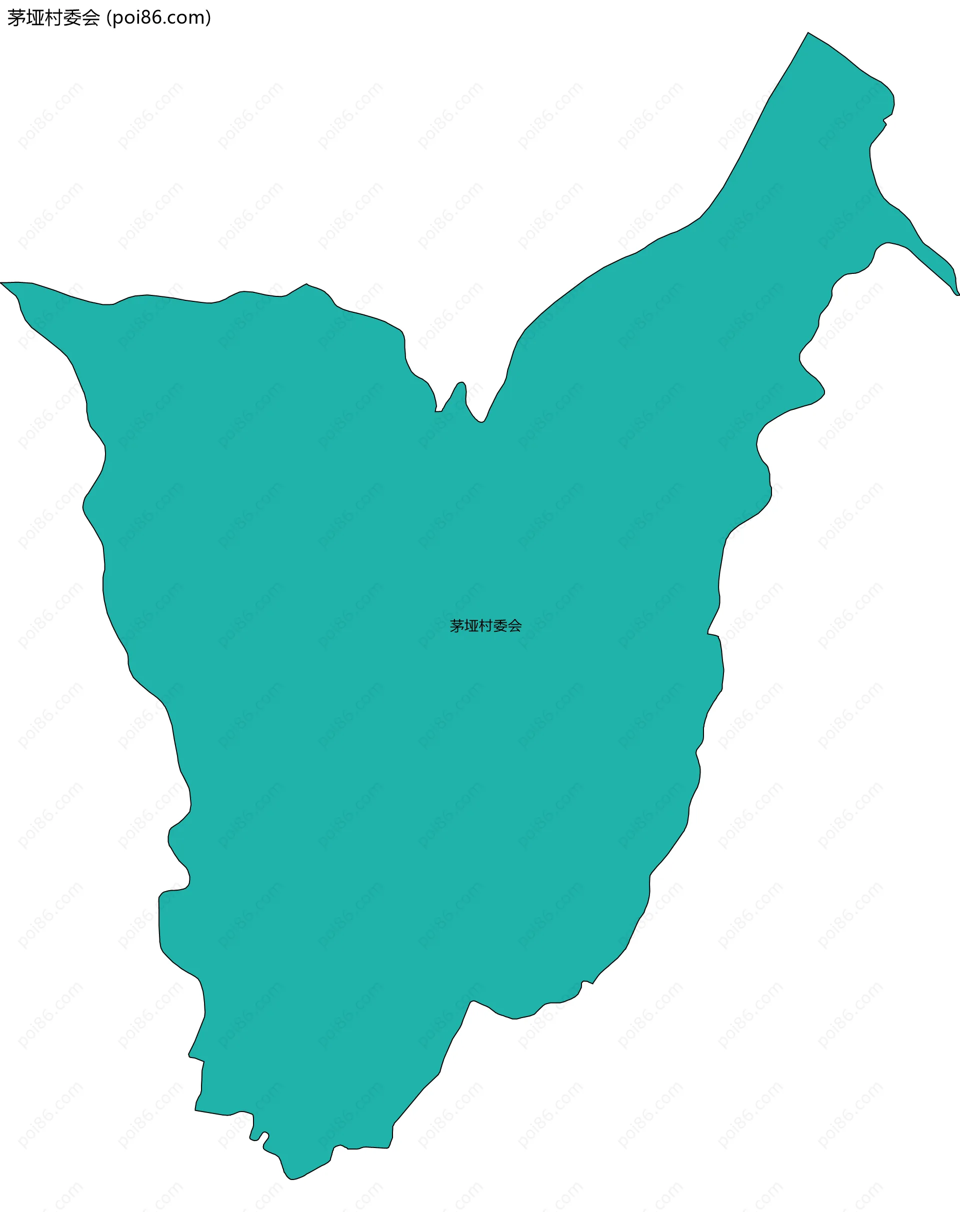 茅垭村委会边界地图