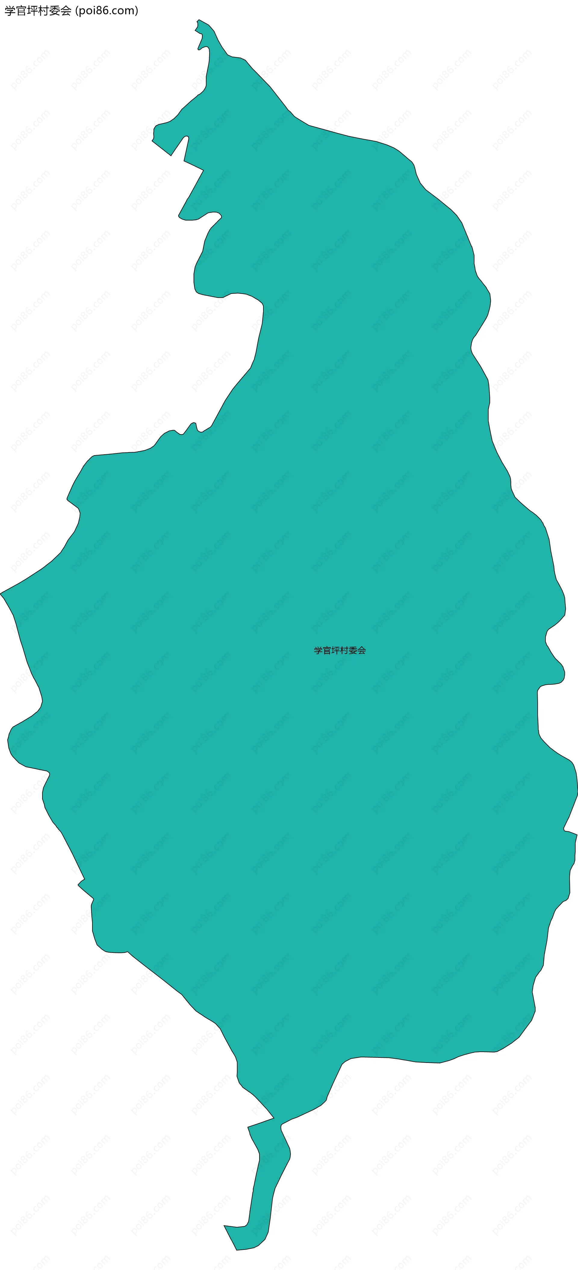 学官坪村委会边界地图