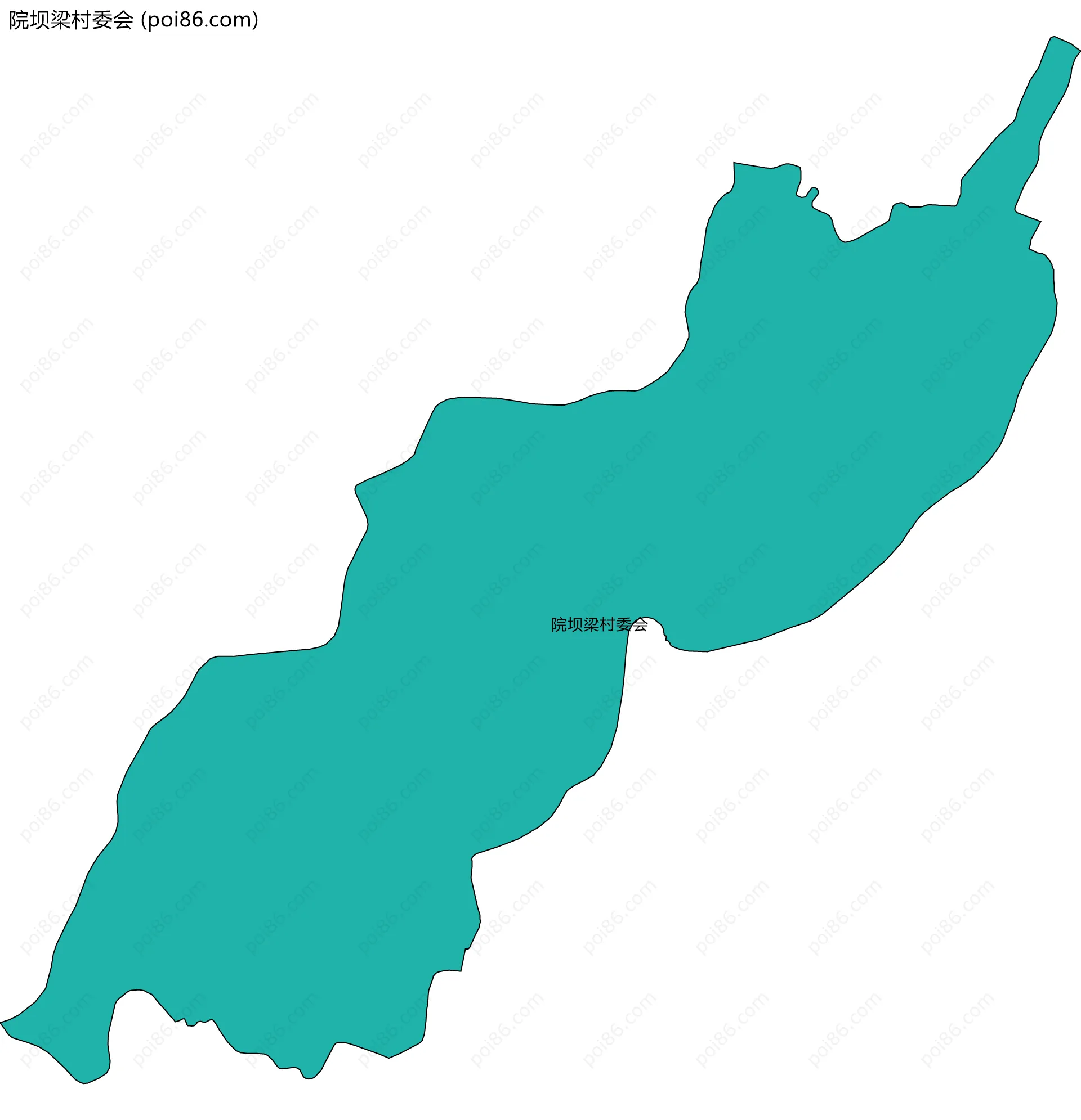 院坝梁村委会边界地图