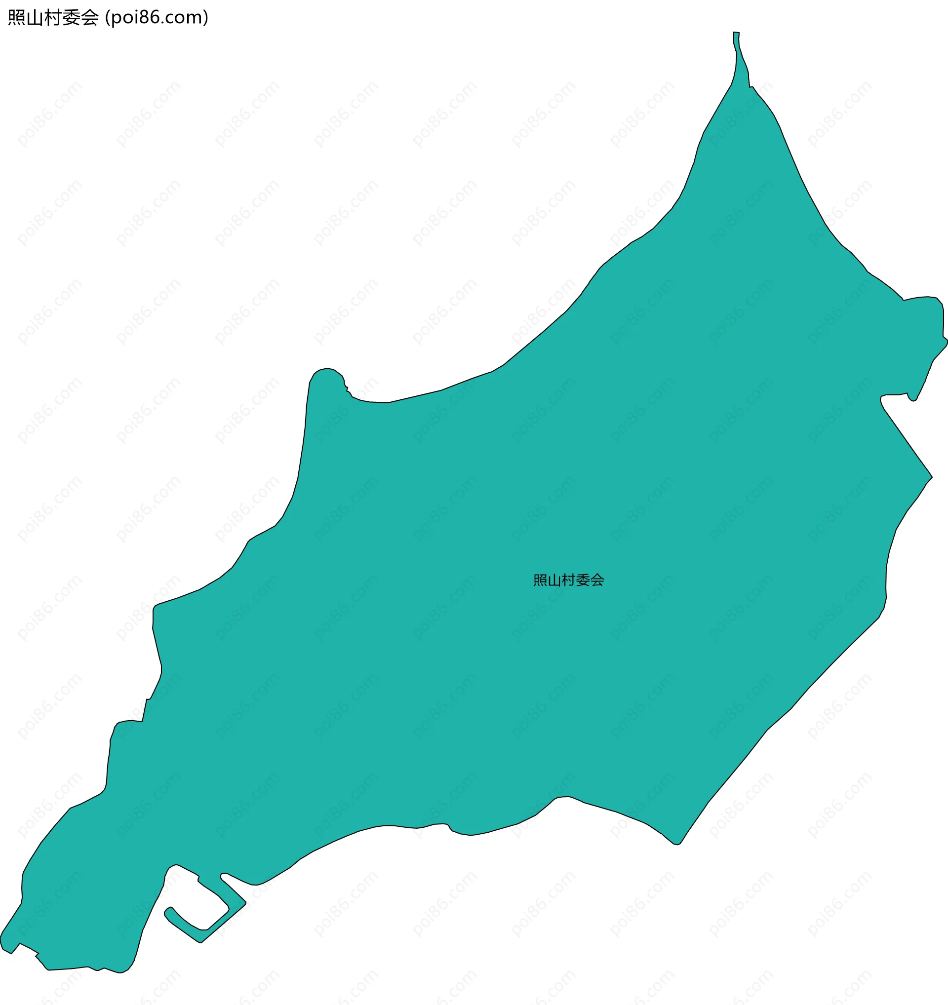 照山村委会边界地图