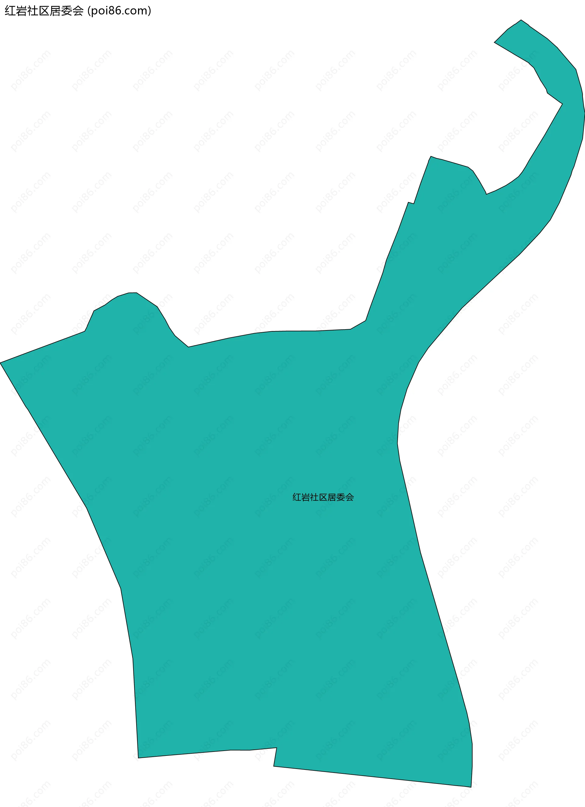 红岩社区居委会边界地图