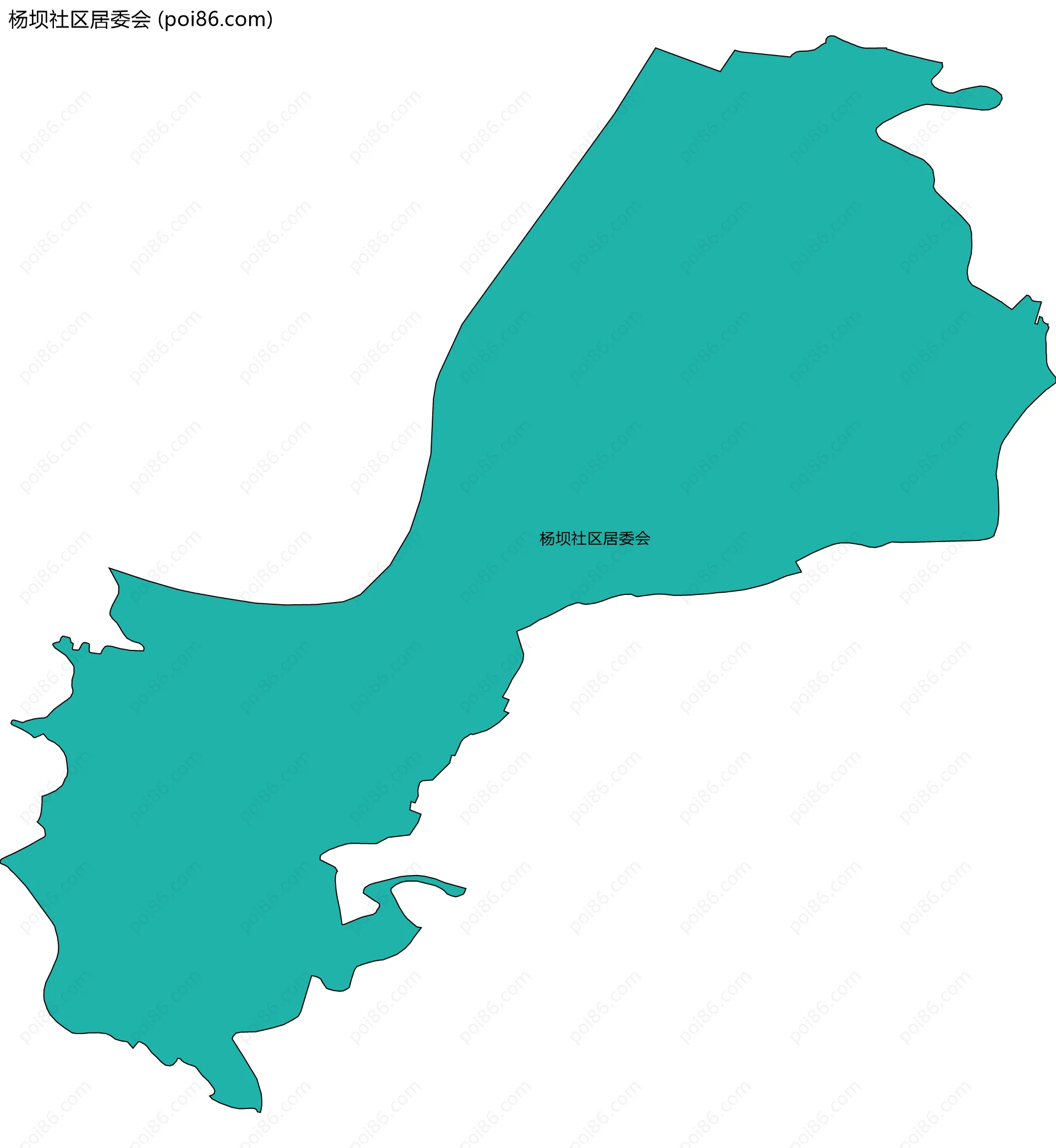 杨坝社区居委会边界地图