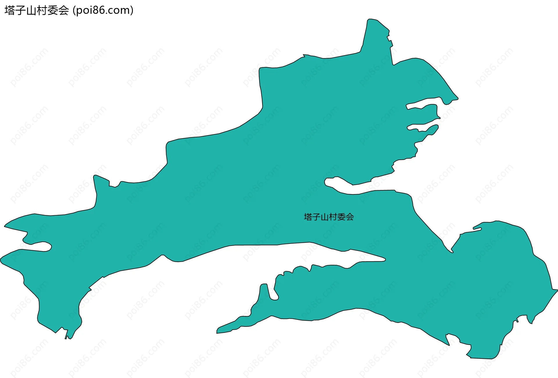 塔子山村委会边界地图