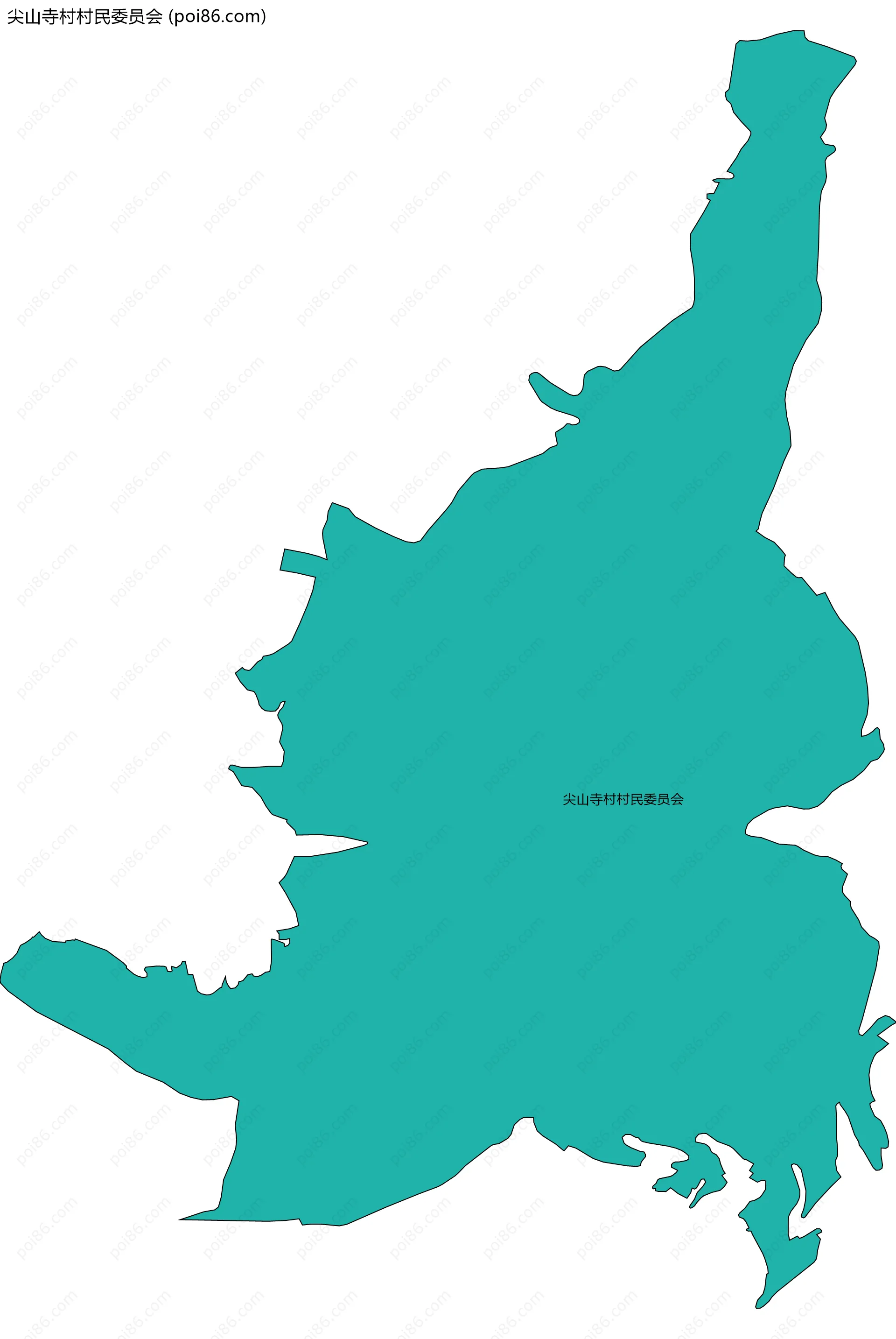 尖山寺村村民委员会边界地图