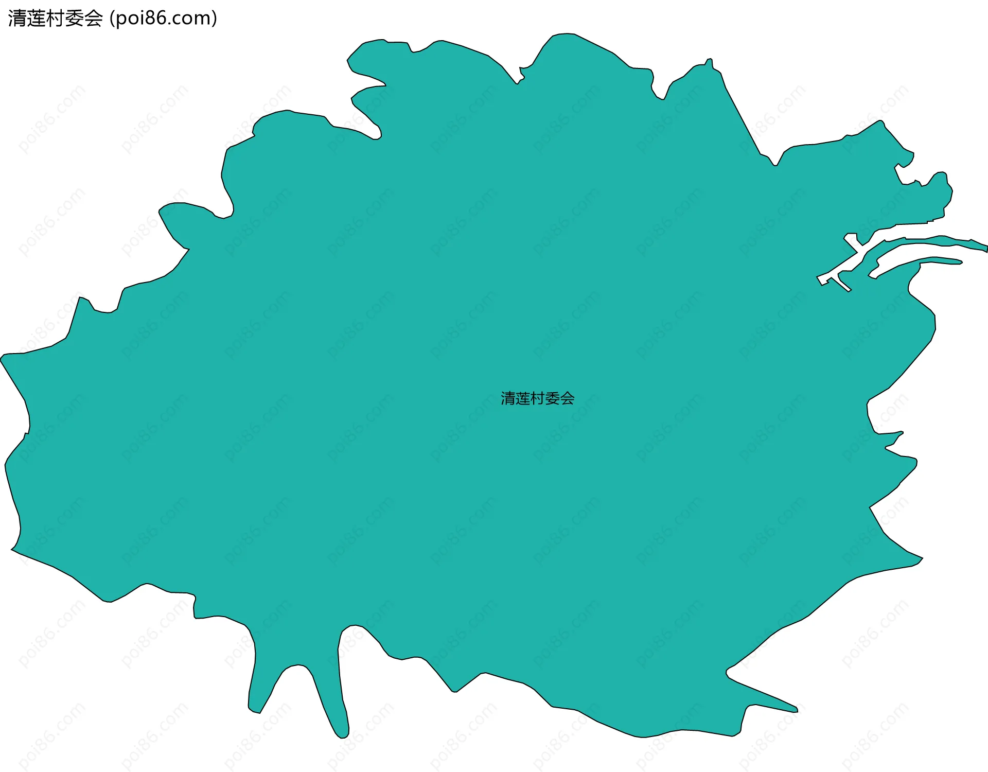 清莲村委会边界地图