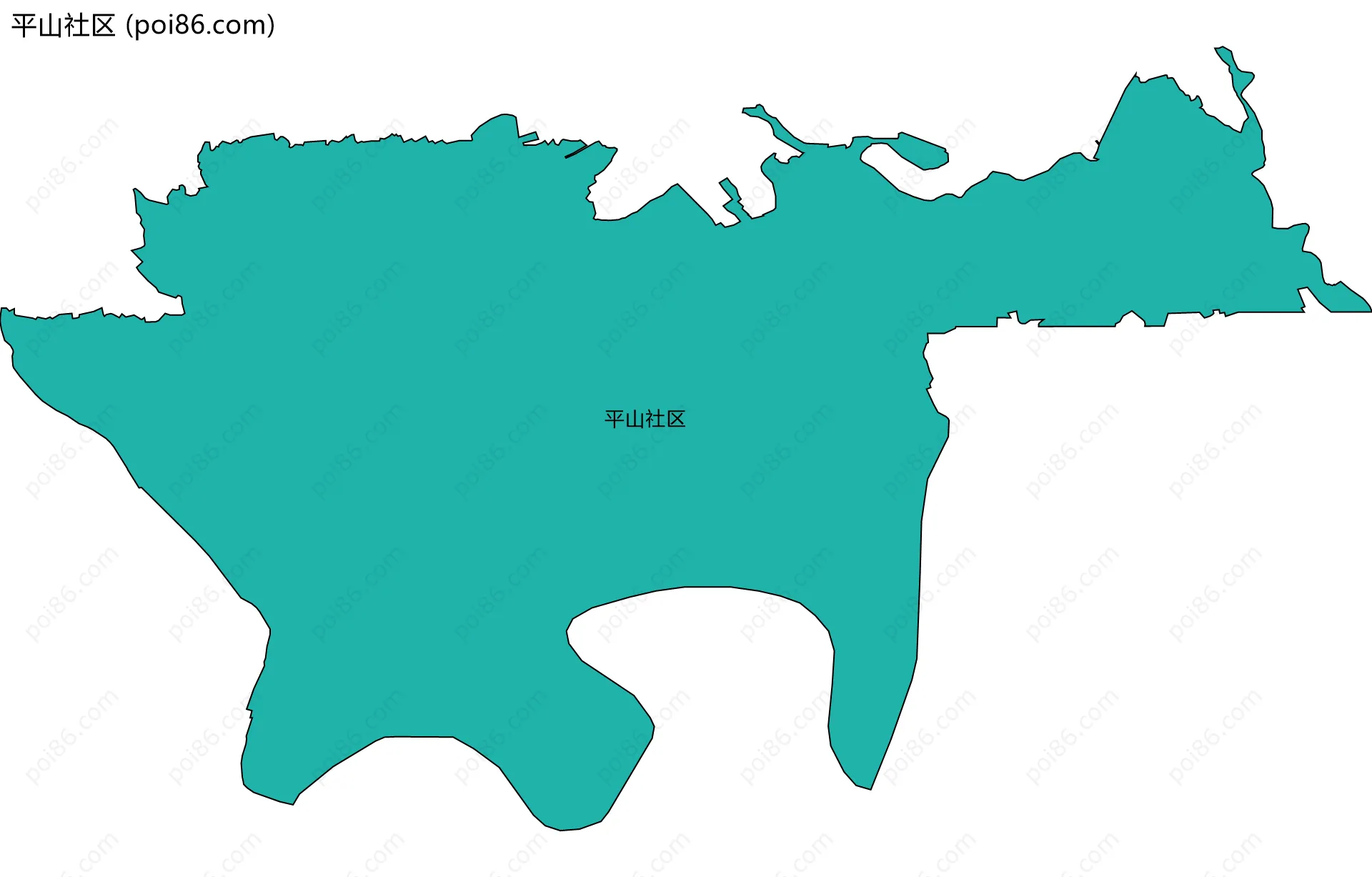 平山社区边界地图