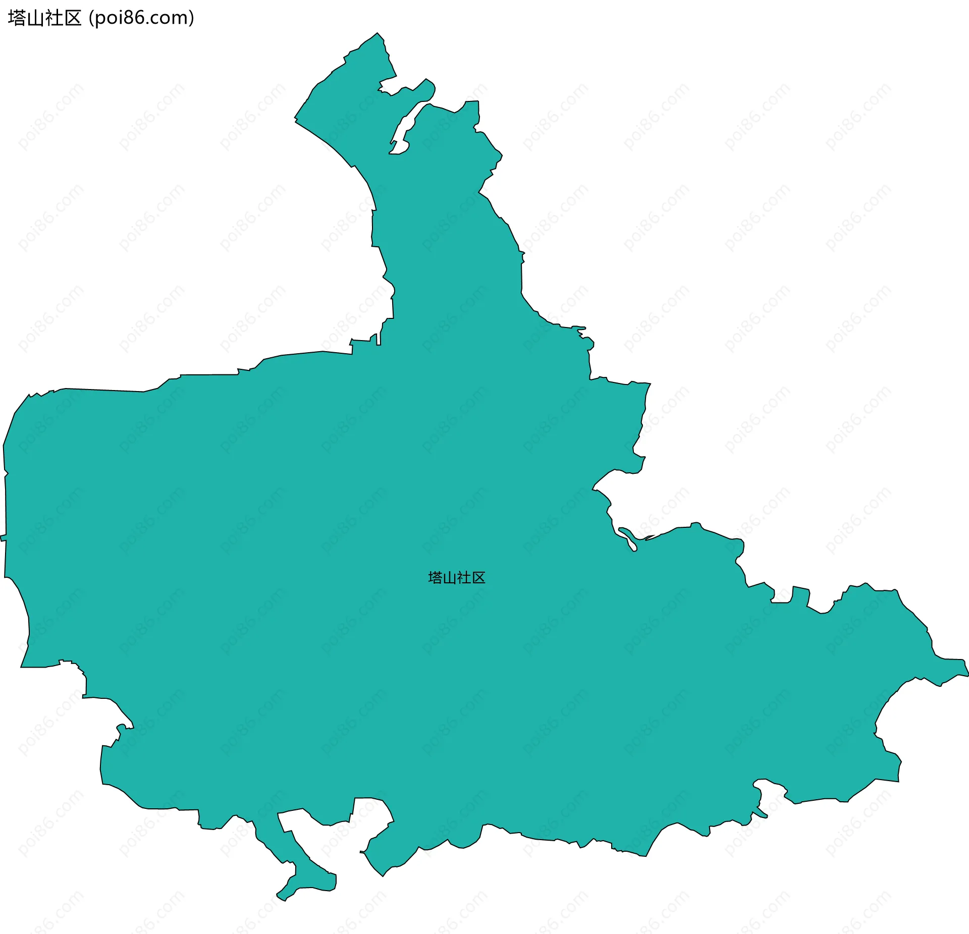塔山社区边界地图