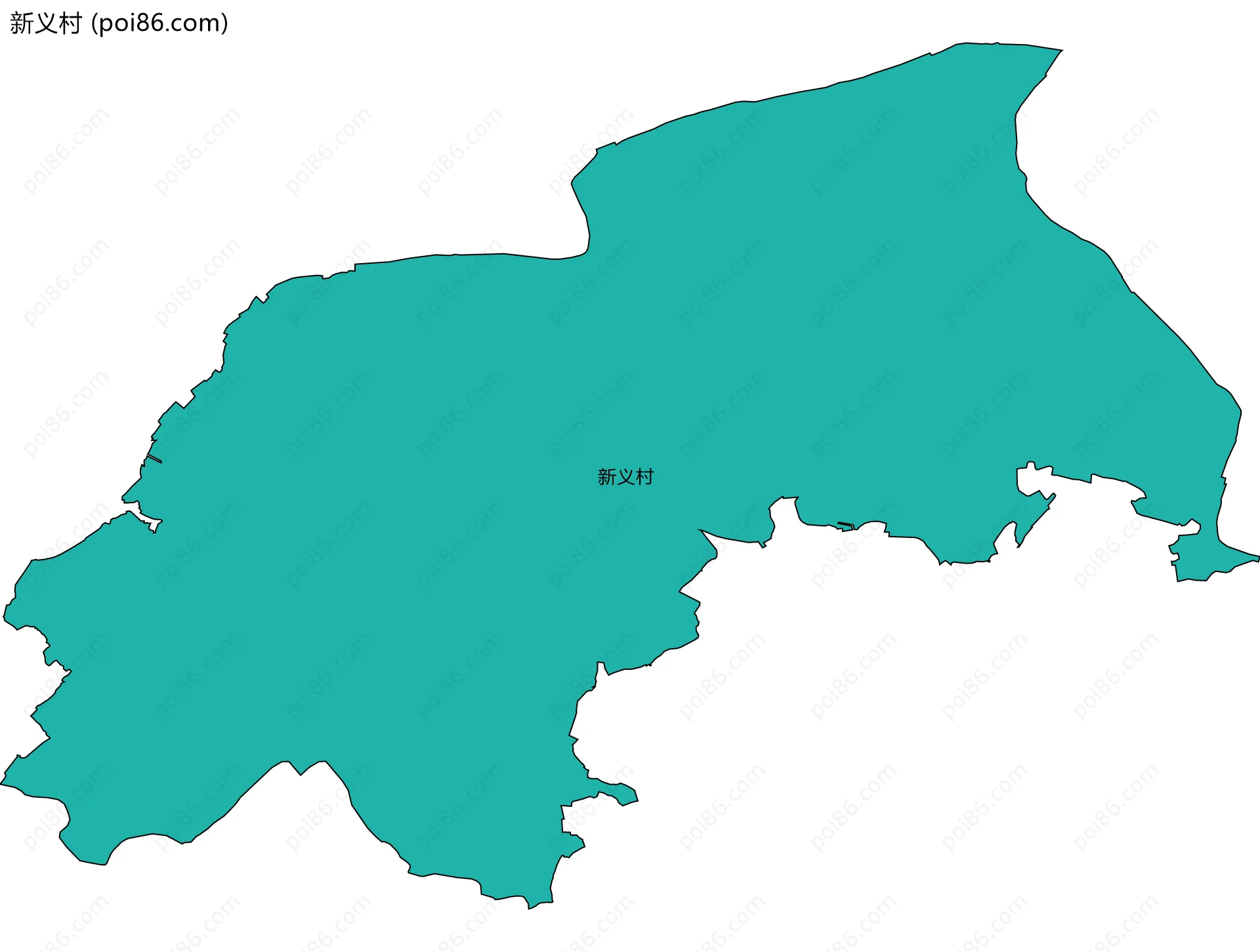 新义村边界地图