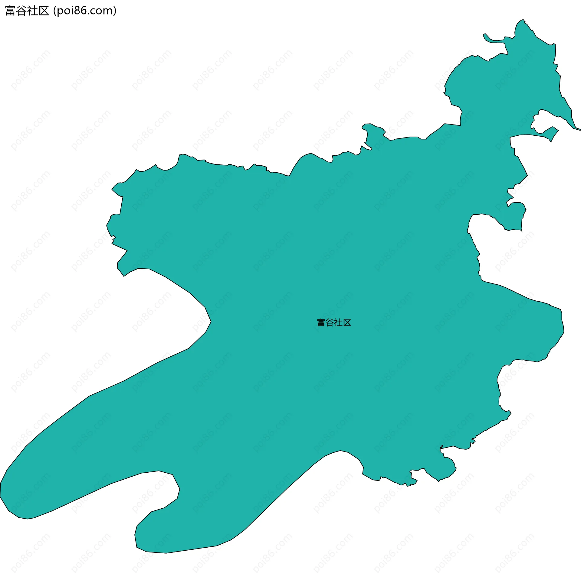 富谷社区边界地图