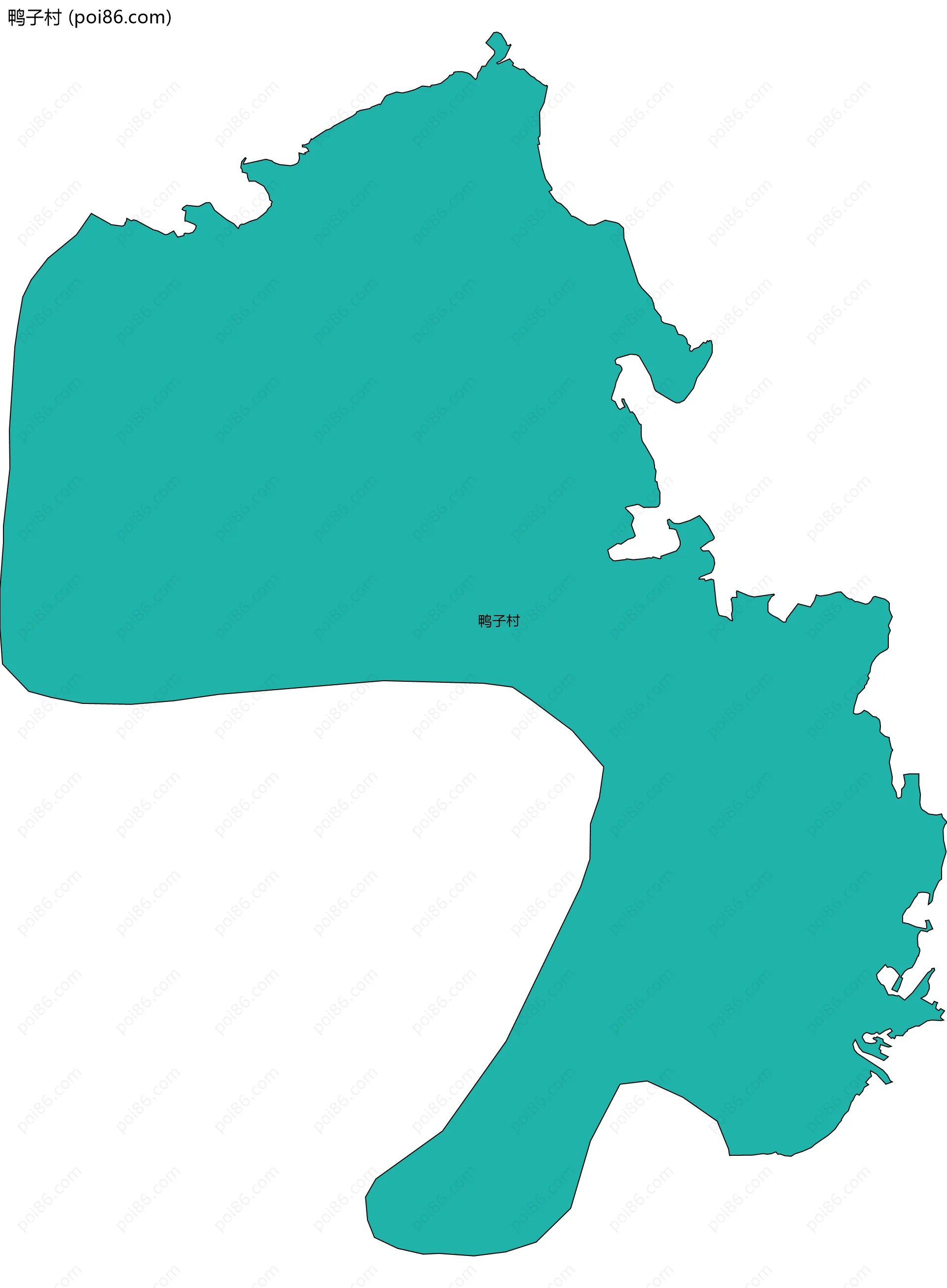 鸭子村边界地图