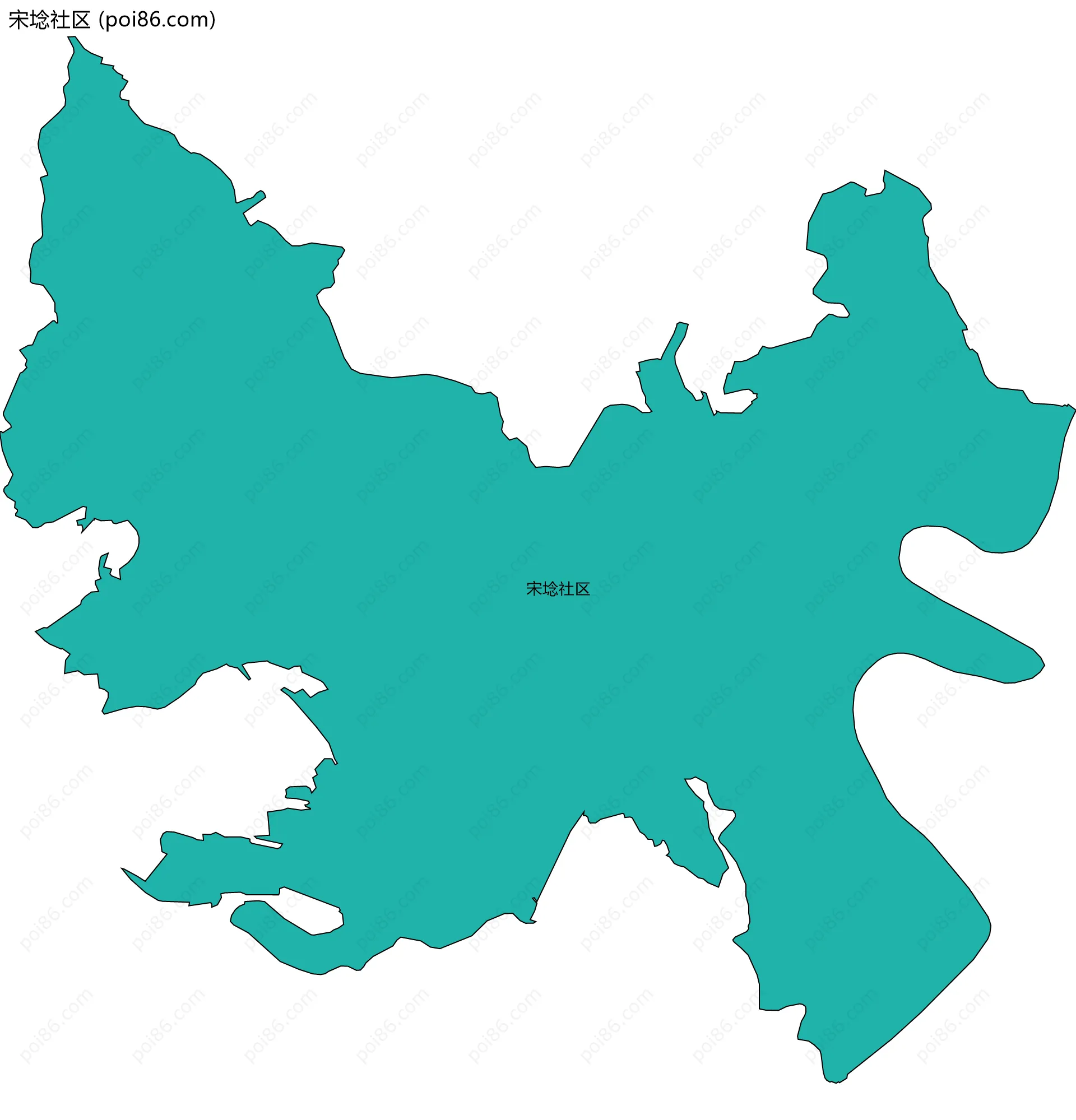 宋埝社区边界地图