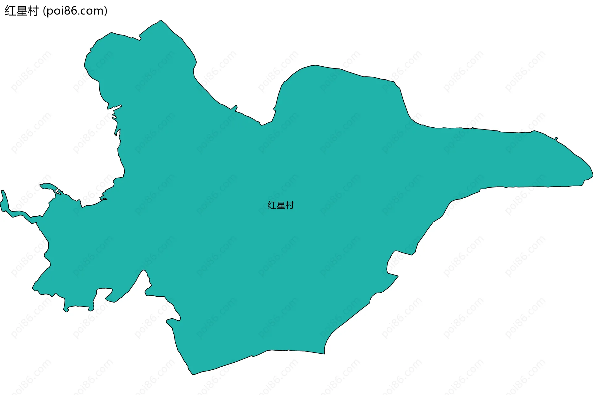 红星村边界地图