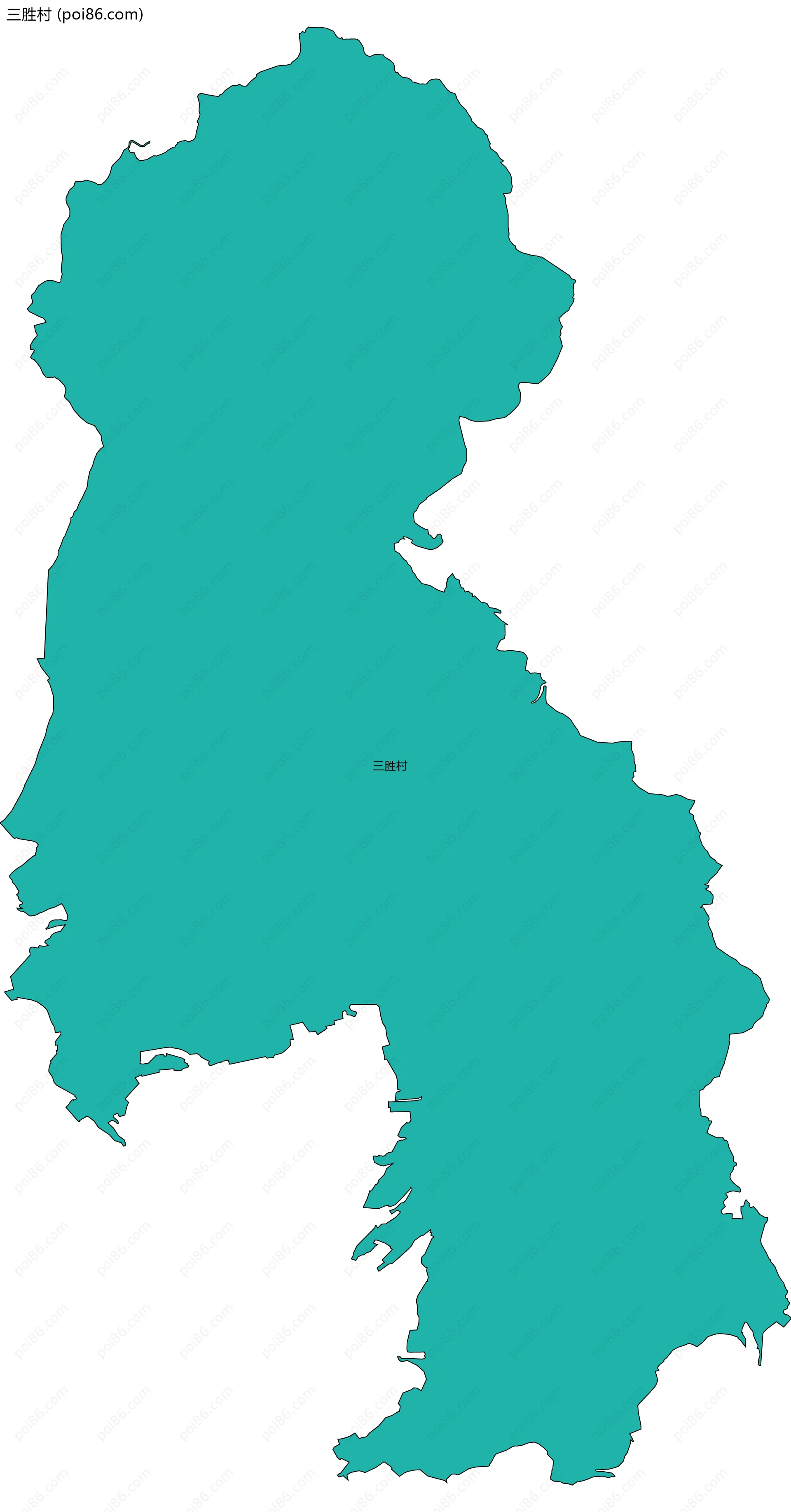 三胜村边界地图