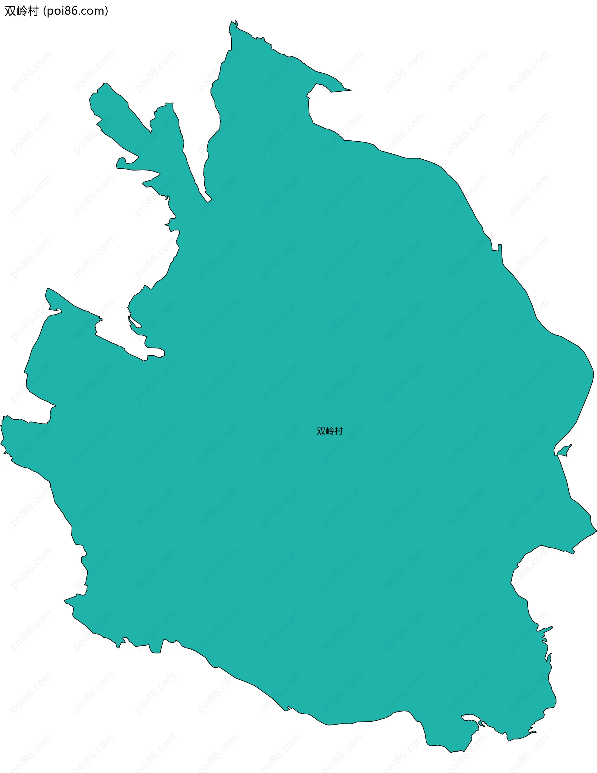 双岭村边界地图