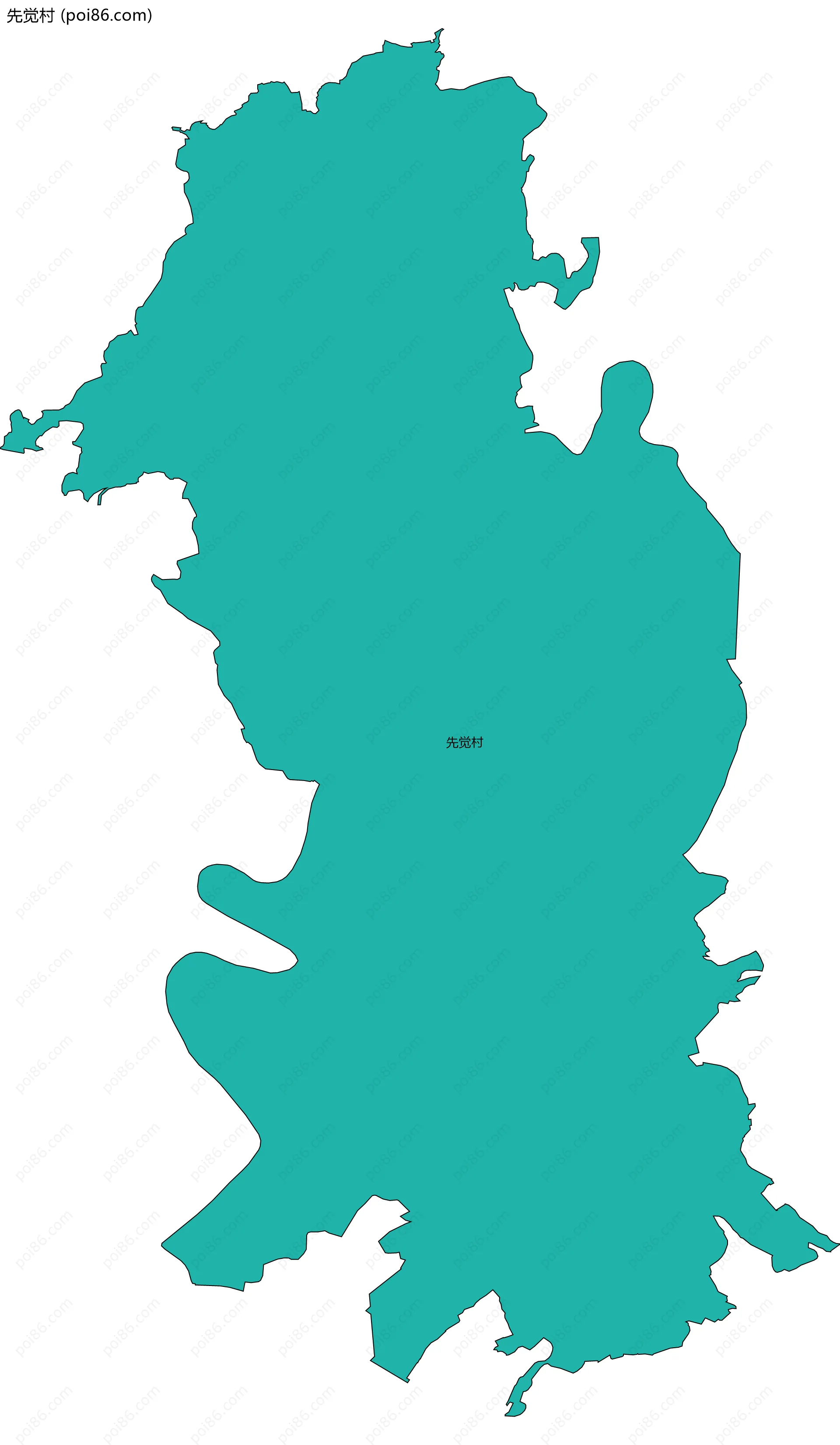 先觉村边界地图