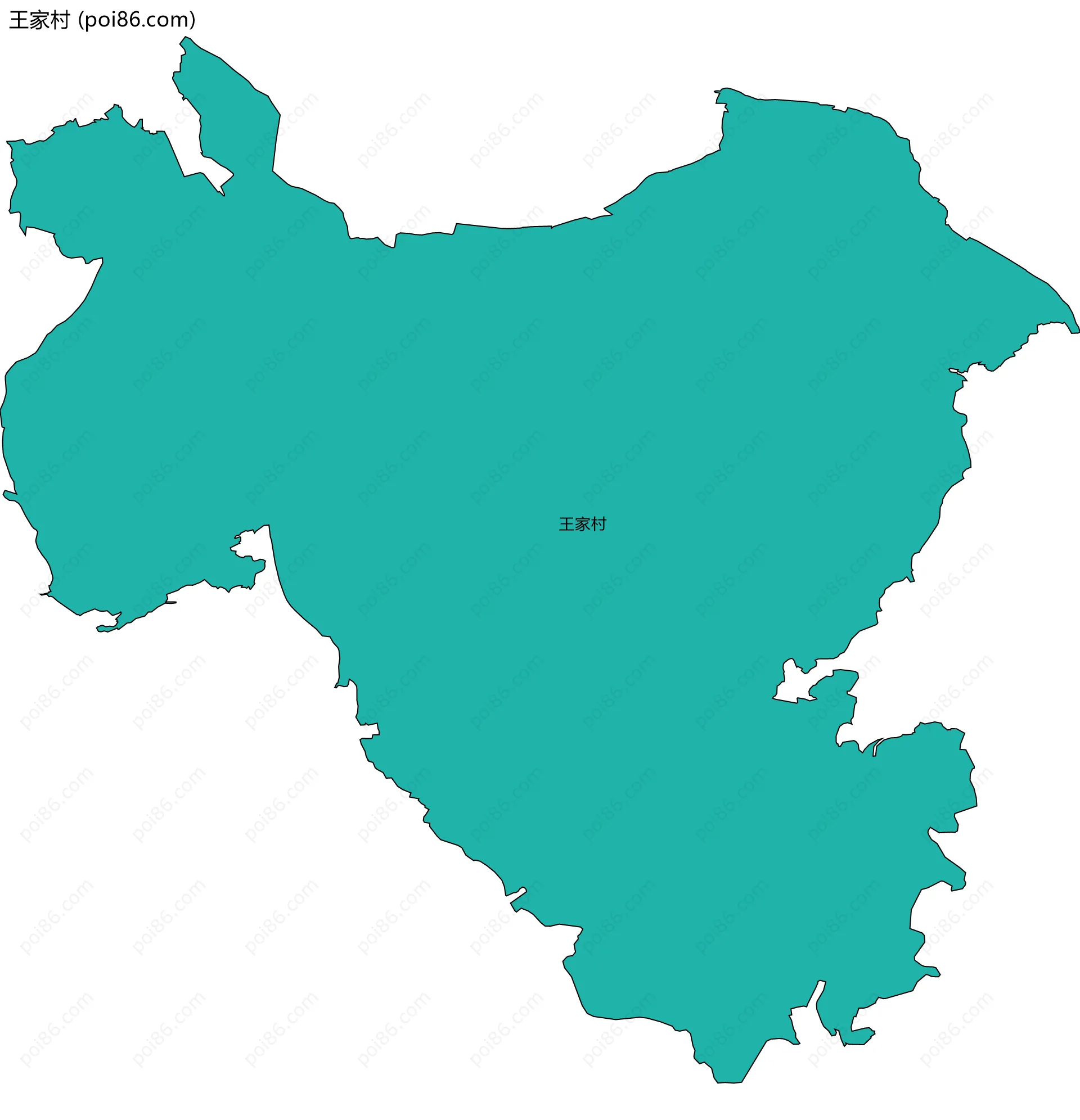 王家村边界地图