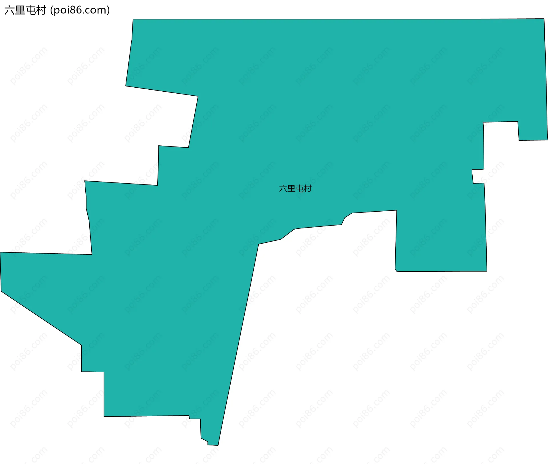 六里屯村边界地图