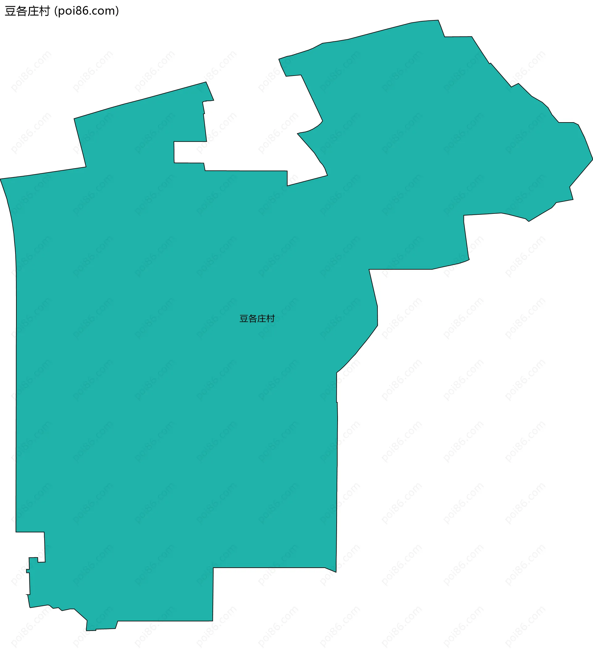 豆各庄村边界地图