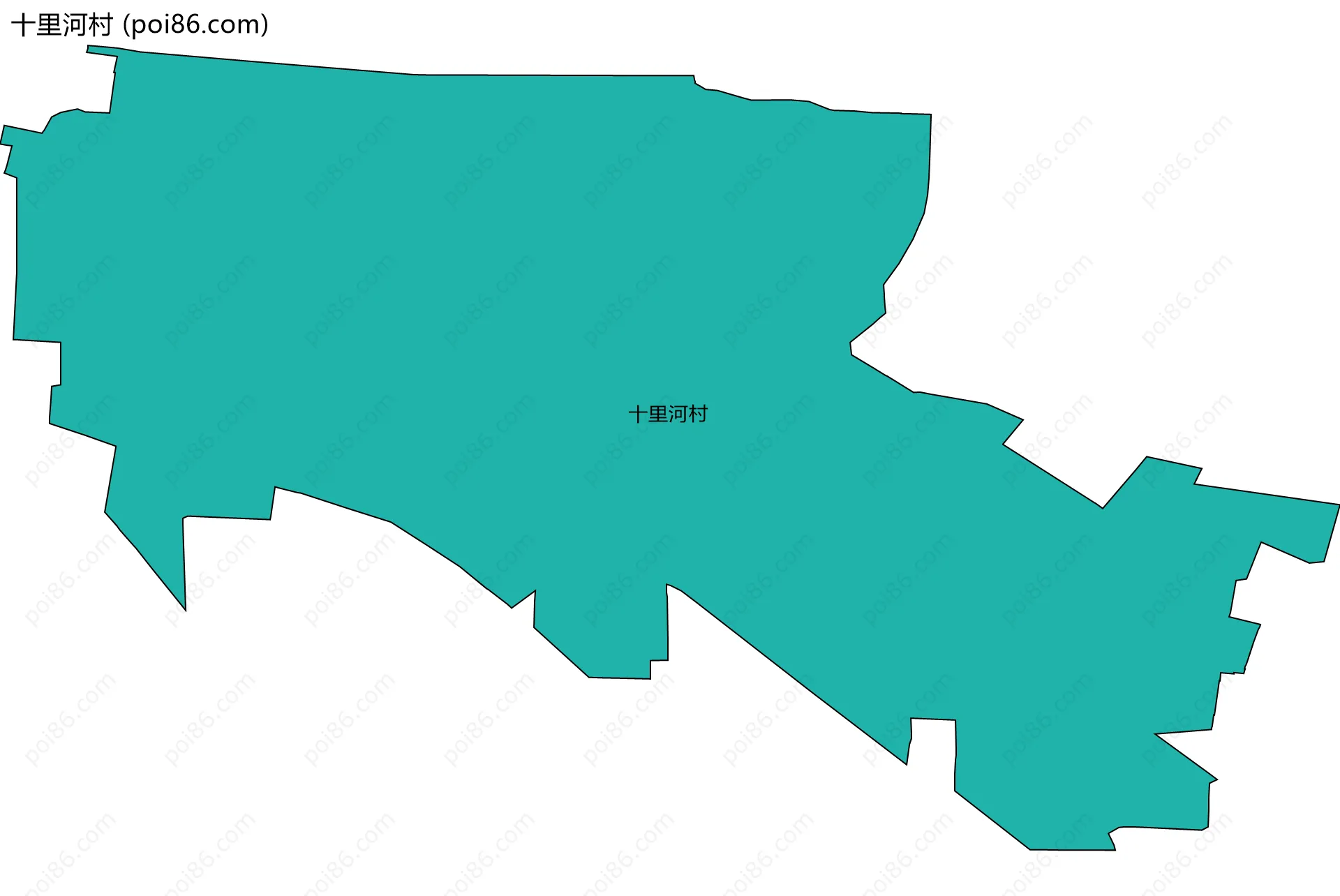 十里河村边界地图