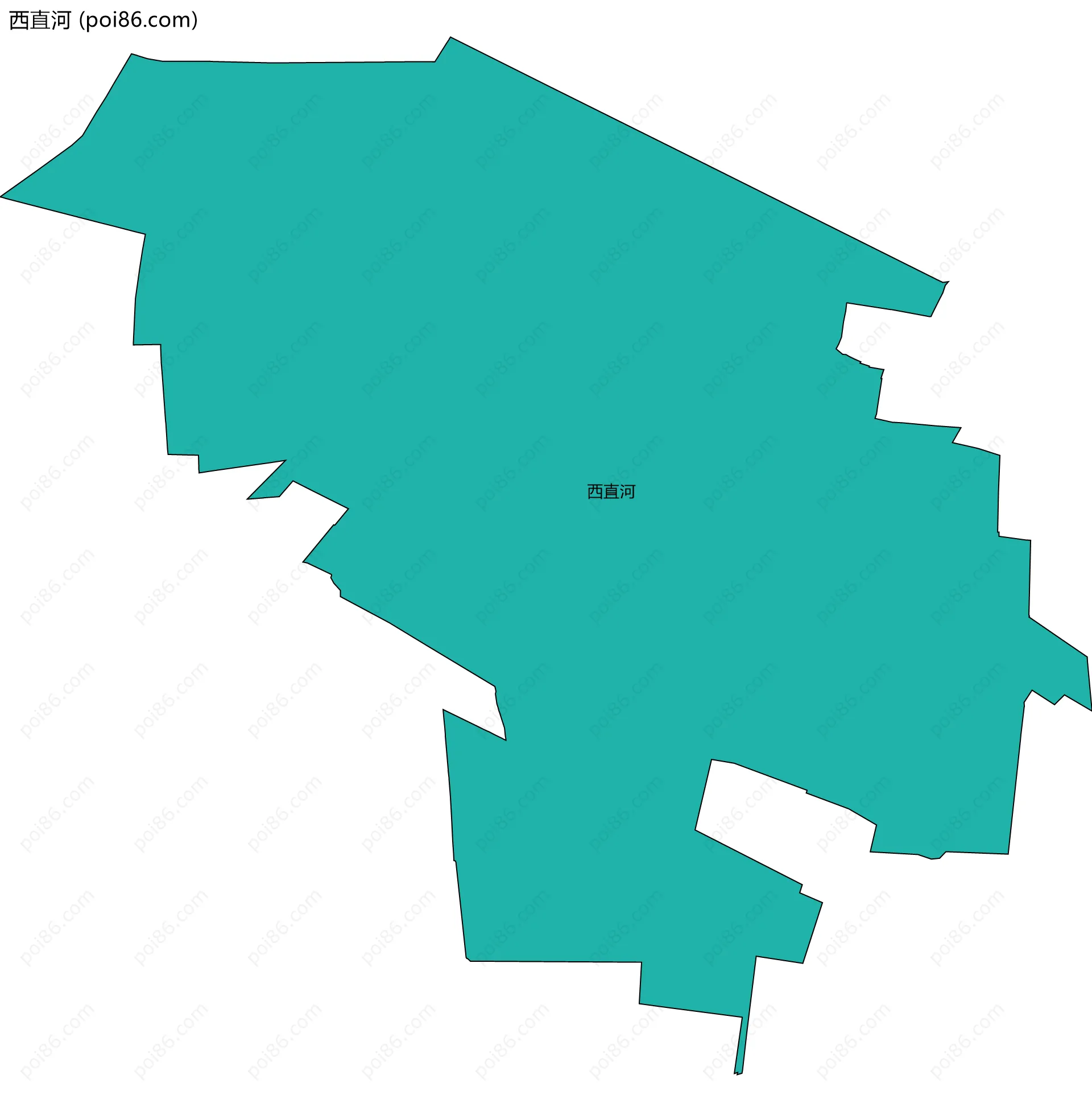 西直河边界地图